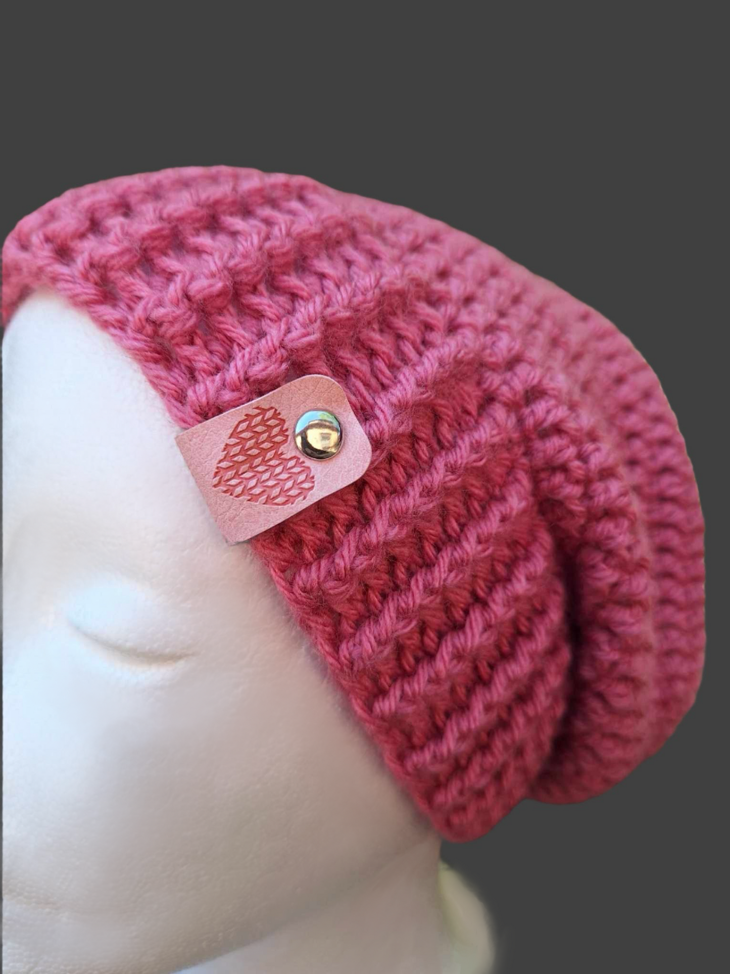 Bubblegum Pink Tourmaline Slouch Beanie