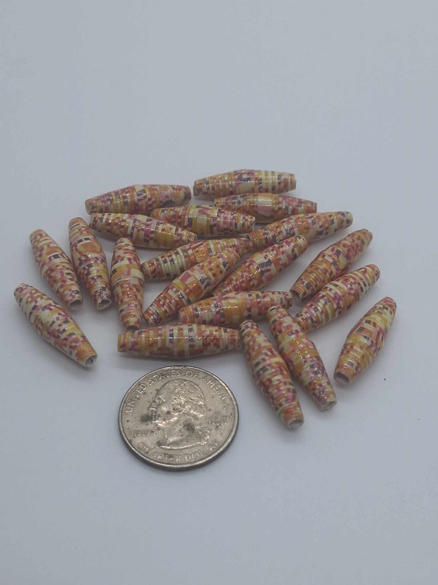 Hand-Rolled Paper Beads – 20-Count Baggies
