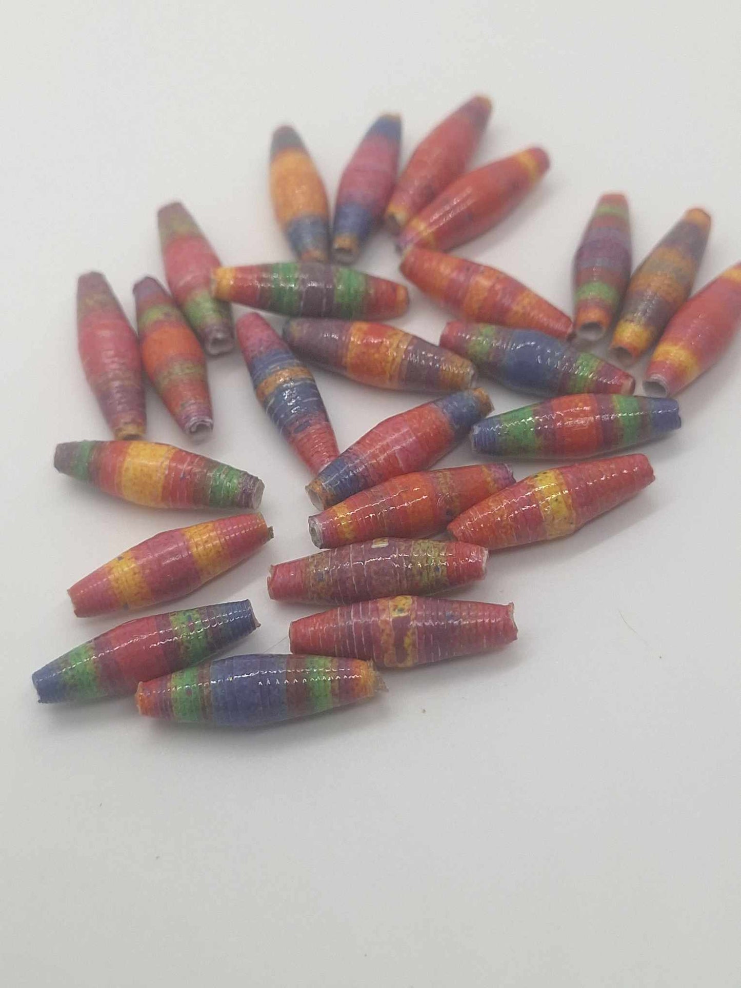 Hand-Rolled Paper Beads – 25-Count Baggies