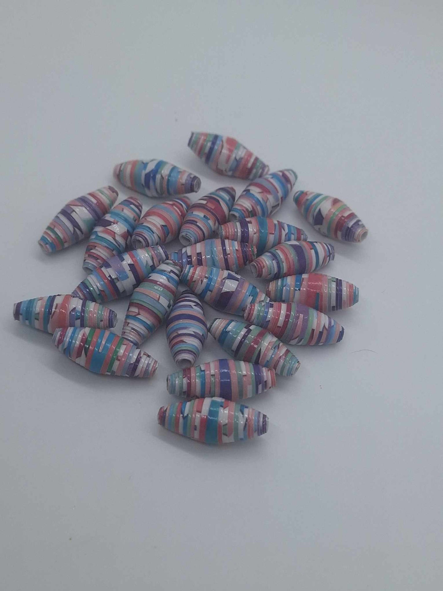 Hand-Rolled Paper Beads – 22-Count Baggies