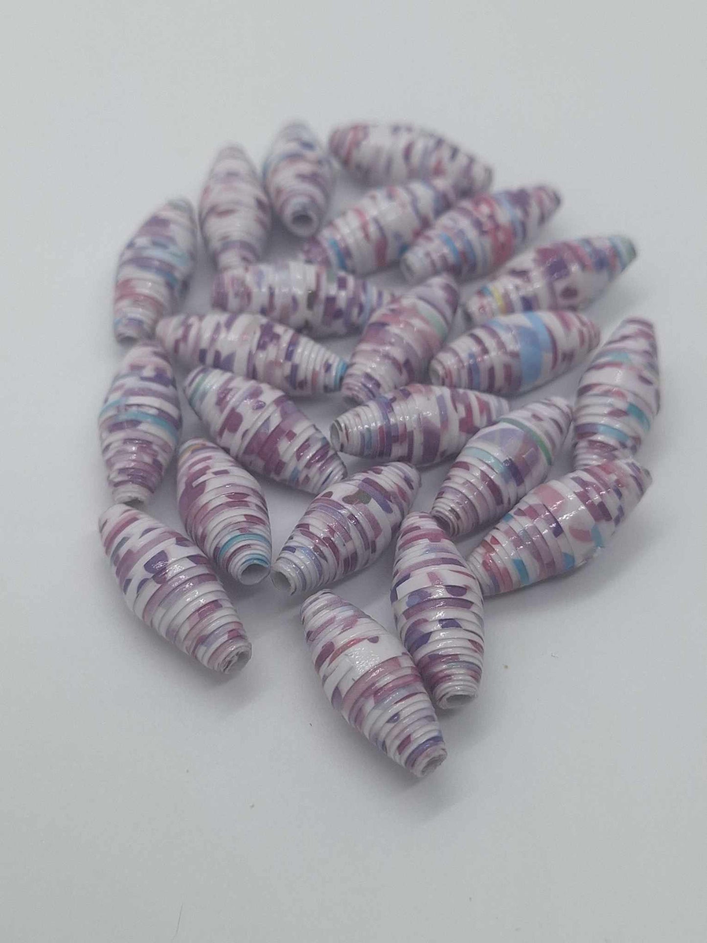 Hand-Rolled Paper Beads – 22-Count Baggies