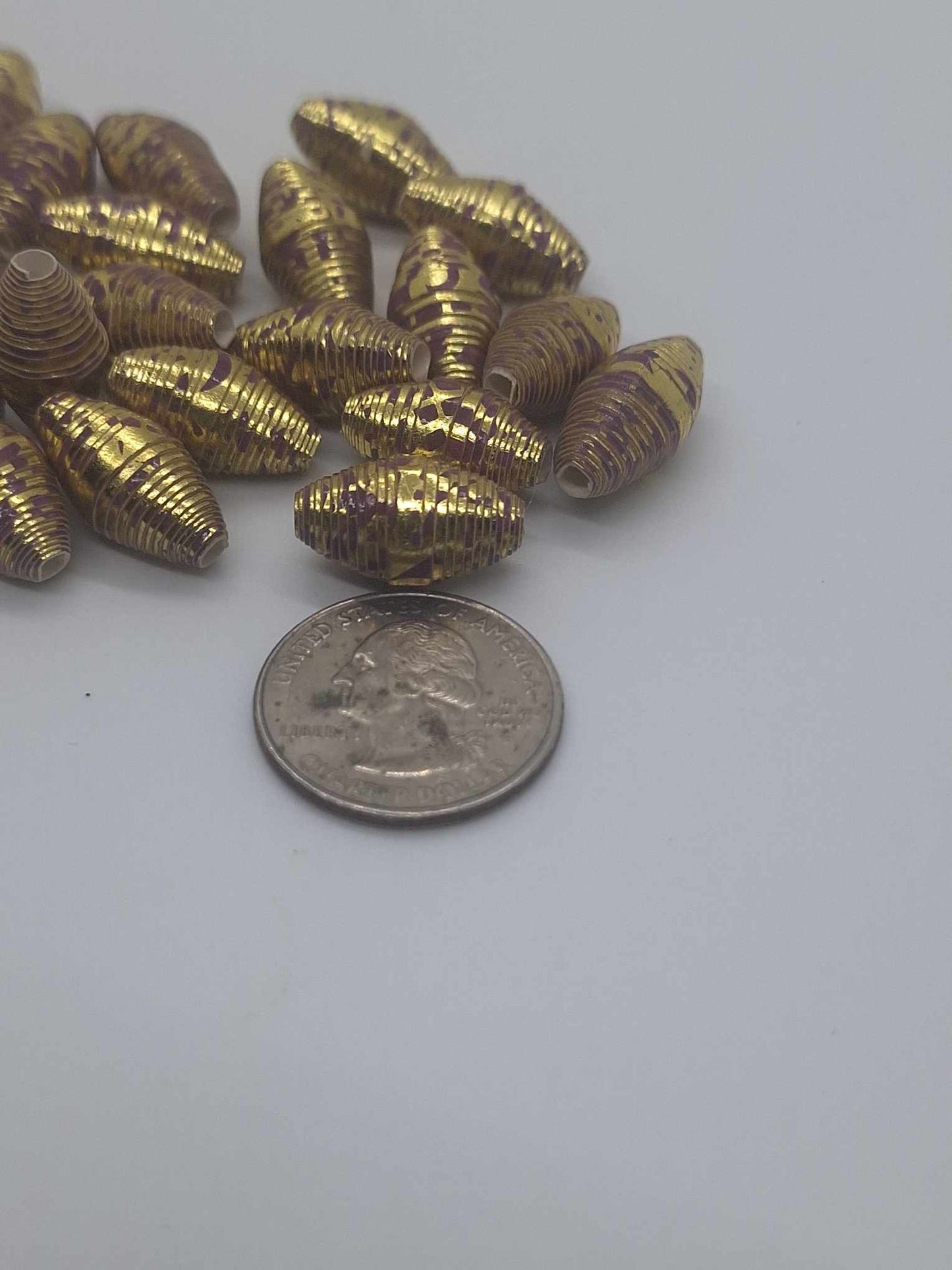 Hand-Rolled Paper Beads – 25-Count Baggies