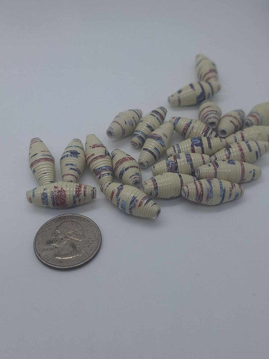 Hand-Rolled Paper Beads – 22-Count Baggies