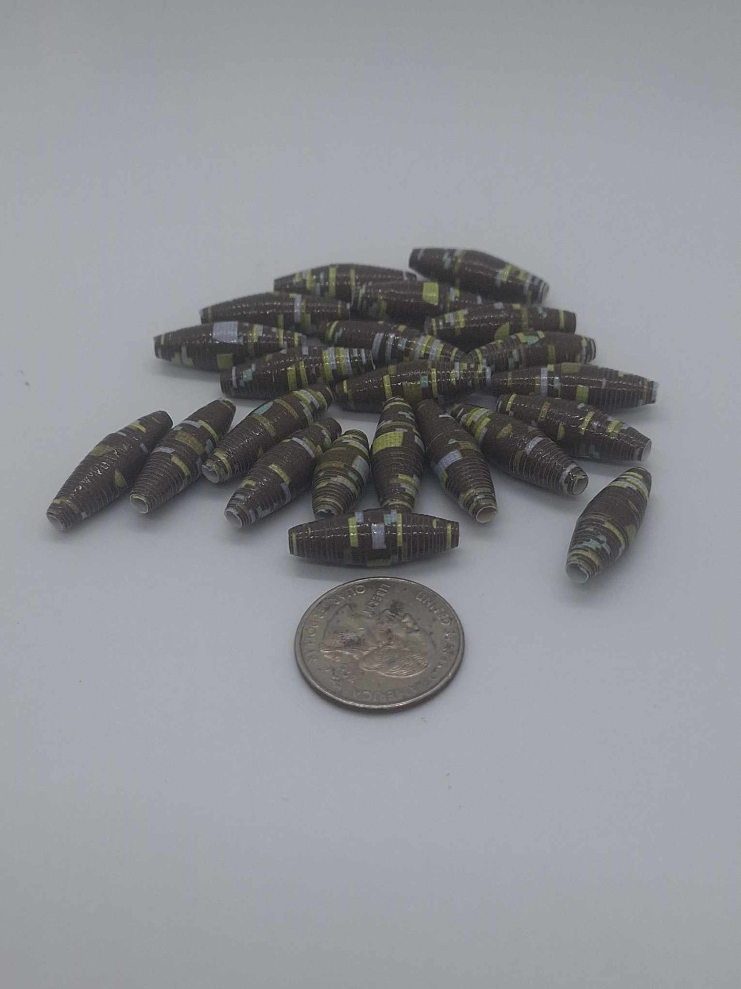 Hand-Rolled Paper Beads – 22-Count Baggies