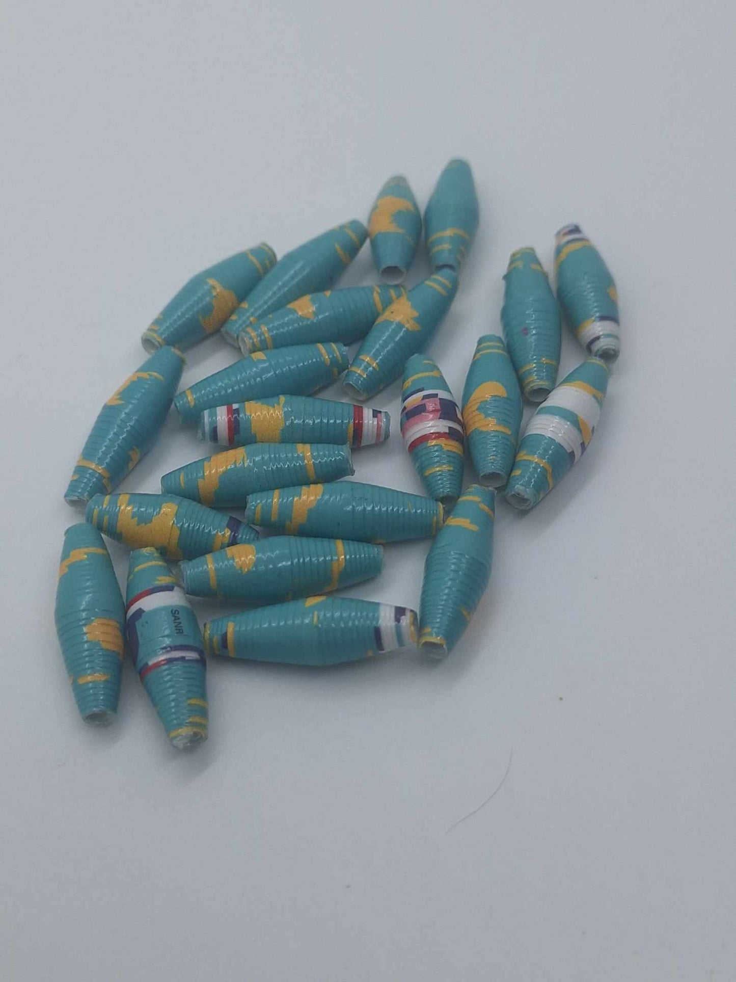 Hand-Rolled Paper Beads – 22-Count Baggies