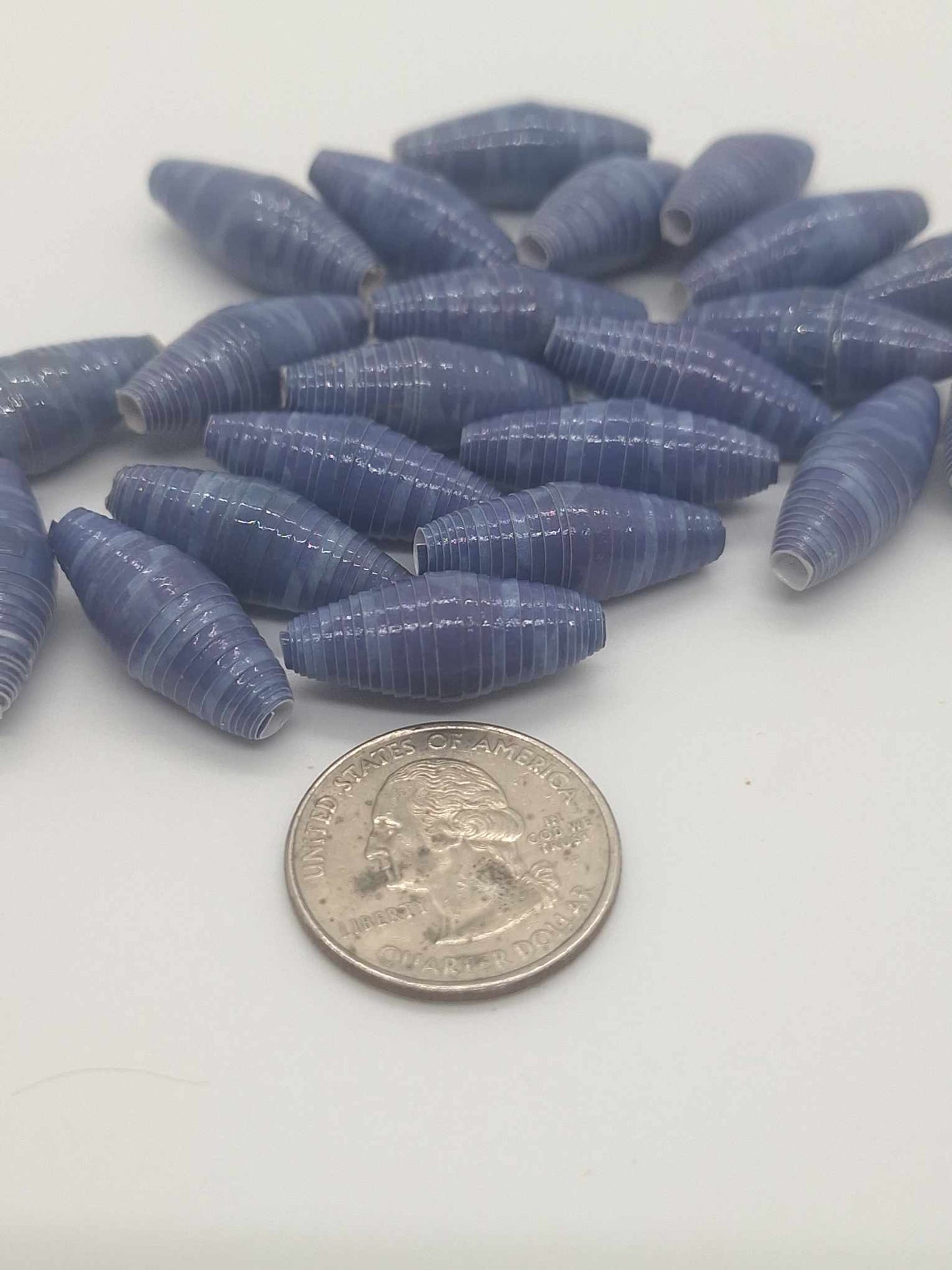 Hand-Rolled Paper Beads – 22-Count Baggies
