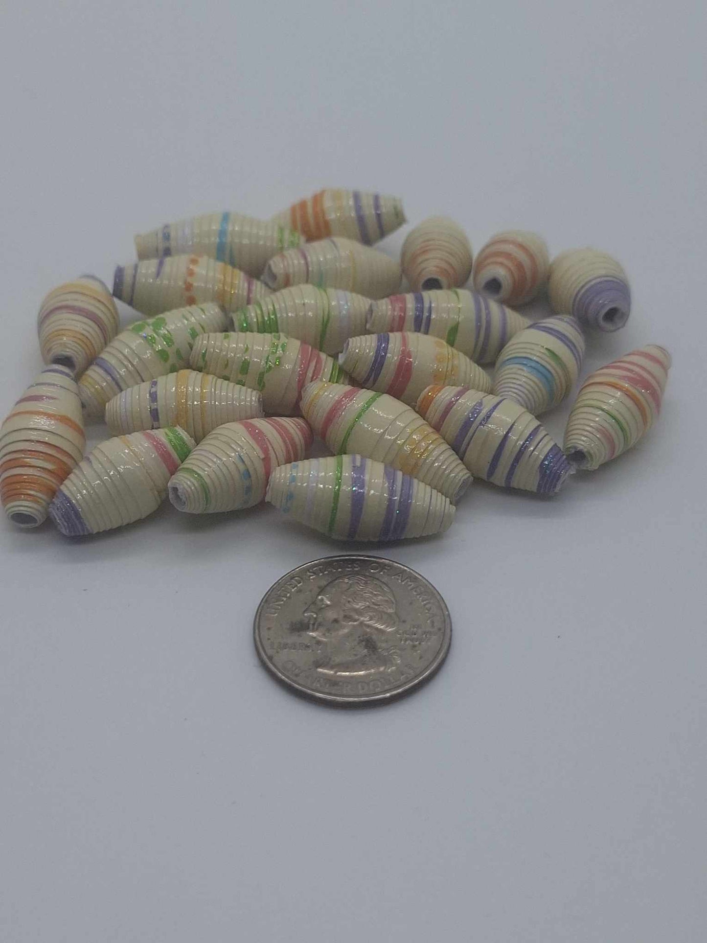 Hand-Rolled Paper Beads – 22-Count Baggies