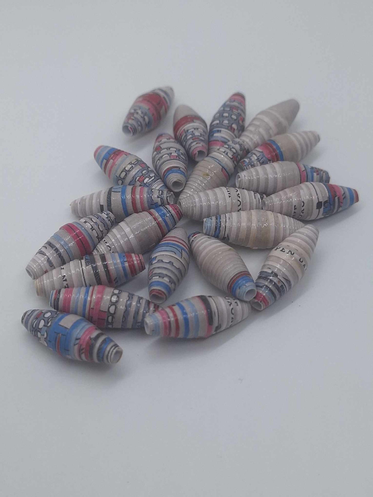 Hand-Rolled Paper Beads – 22-Count Baggies