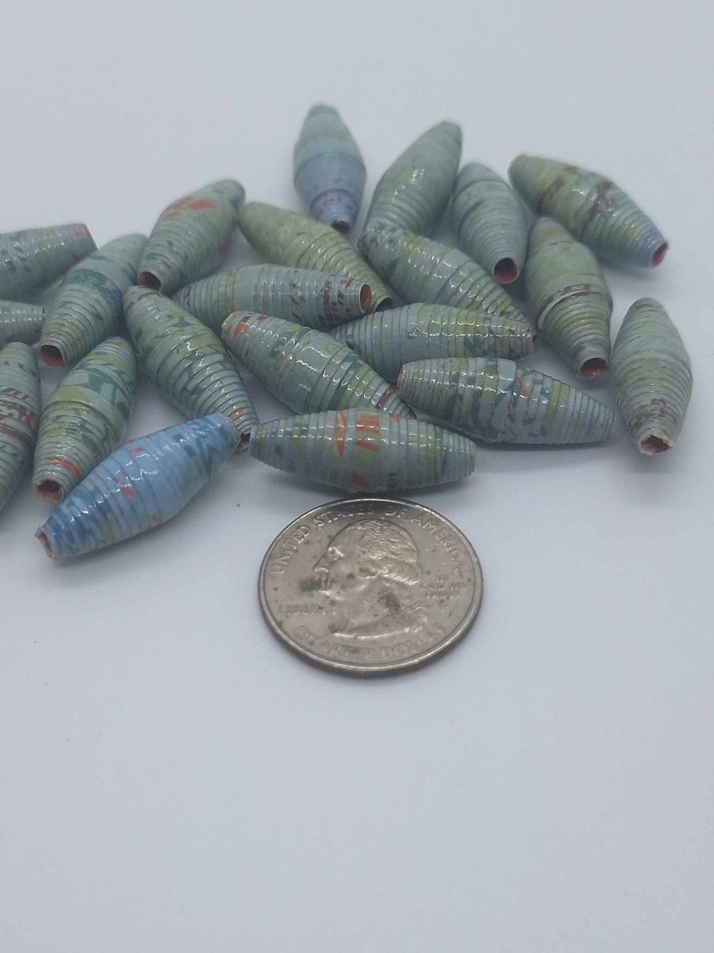 Hand-Rolled Paper Beads – 22-Count Baggies