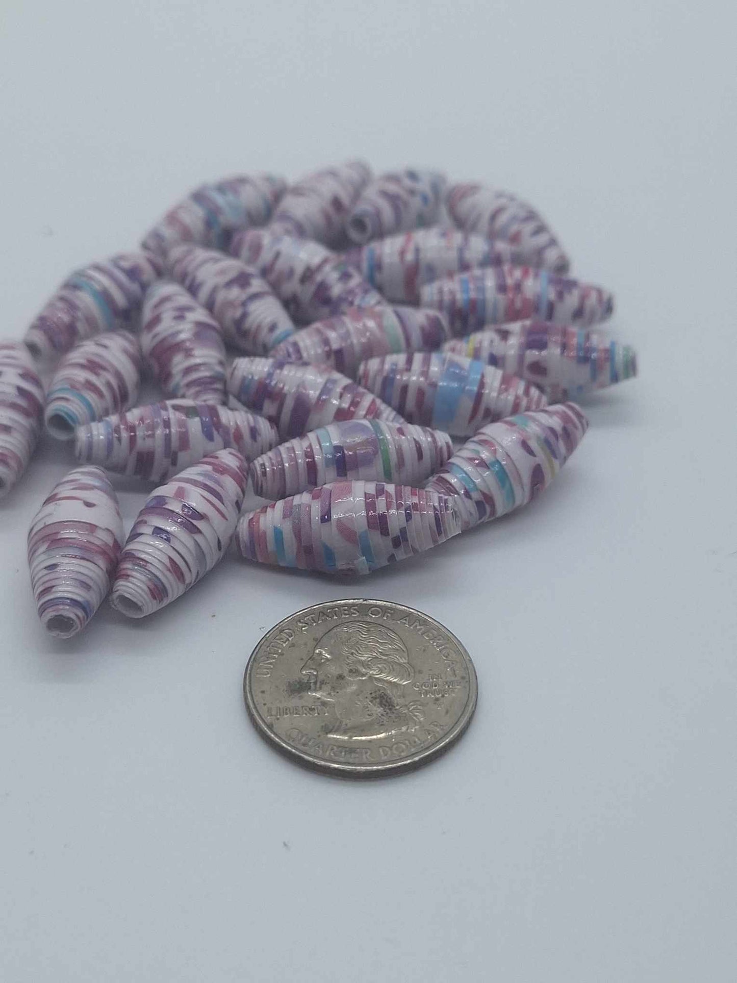Hand-Rolled Paper Beads – 22-Count Baggies