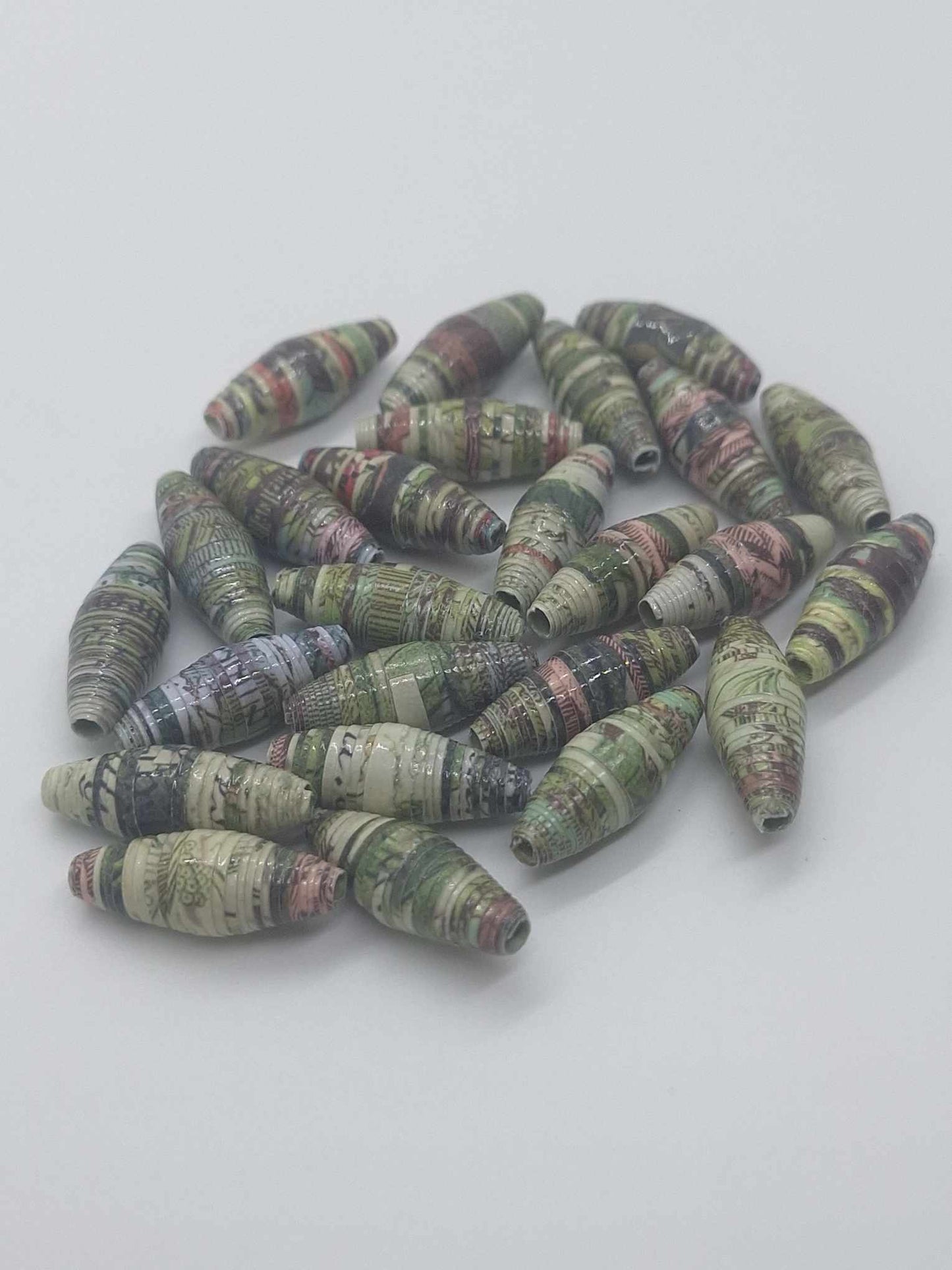 Hand-Rolled Paper Beads – 25-Count Baggies
