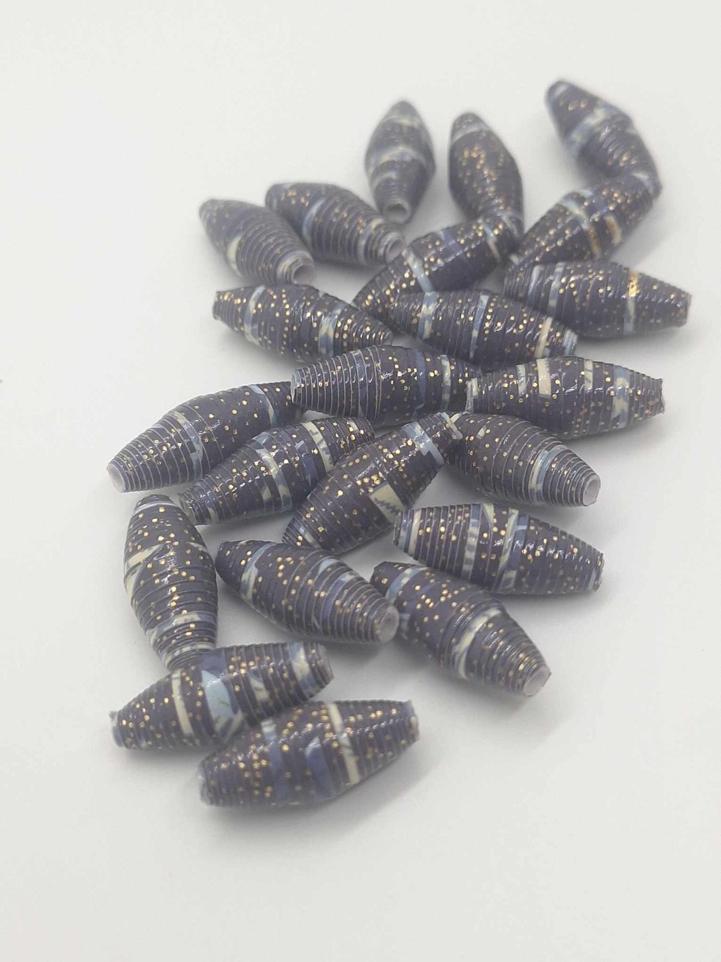 Hand-Rolled Paper Beads – 22-Count Baggies