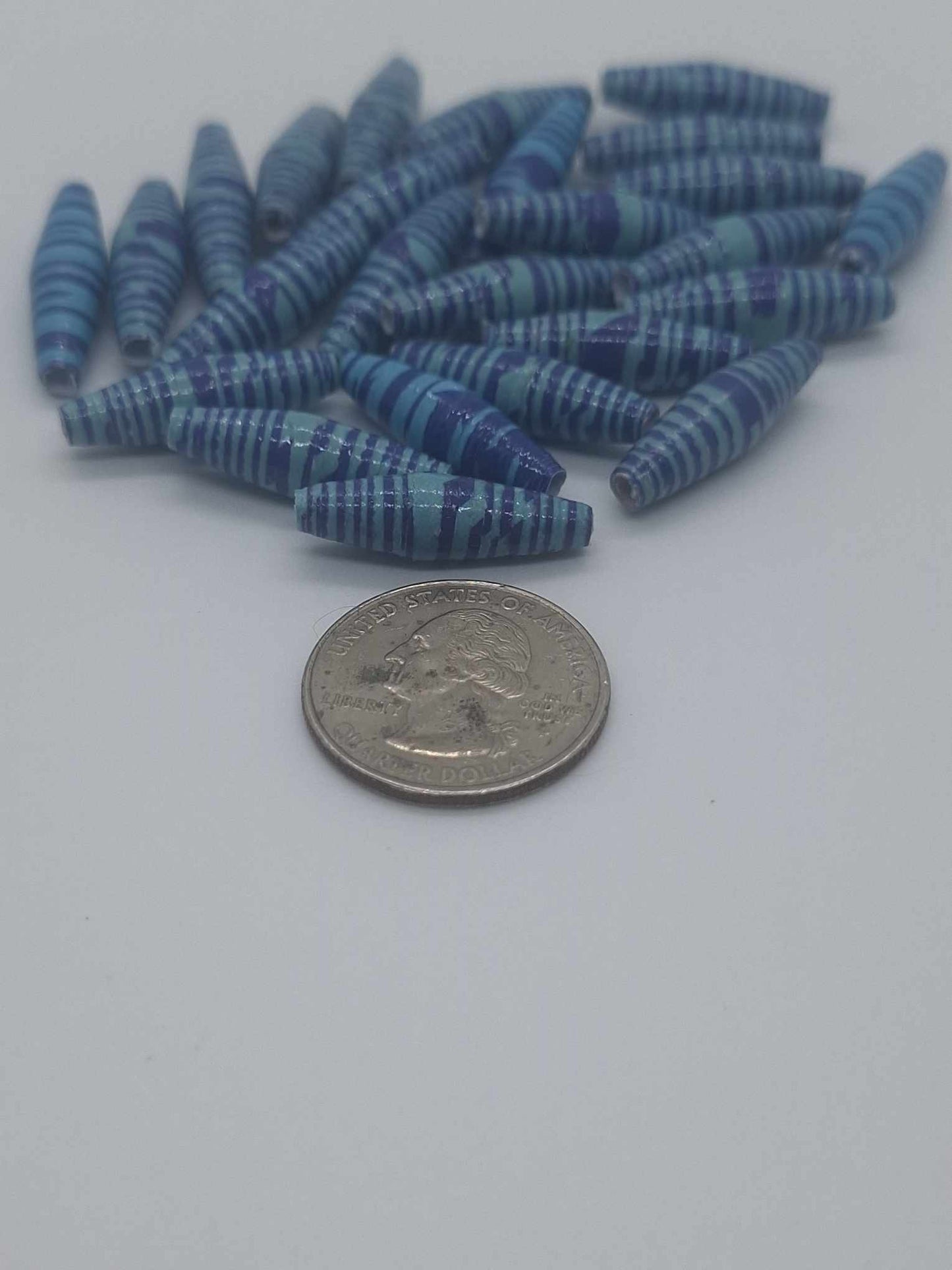 Hand-Rolled Paper Beads – 25-Count Baggies