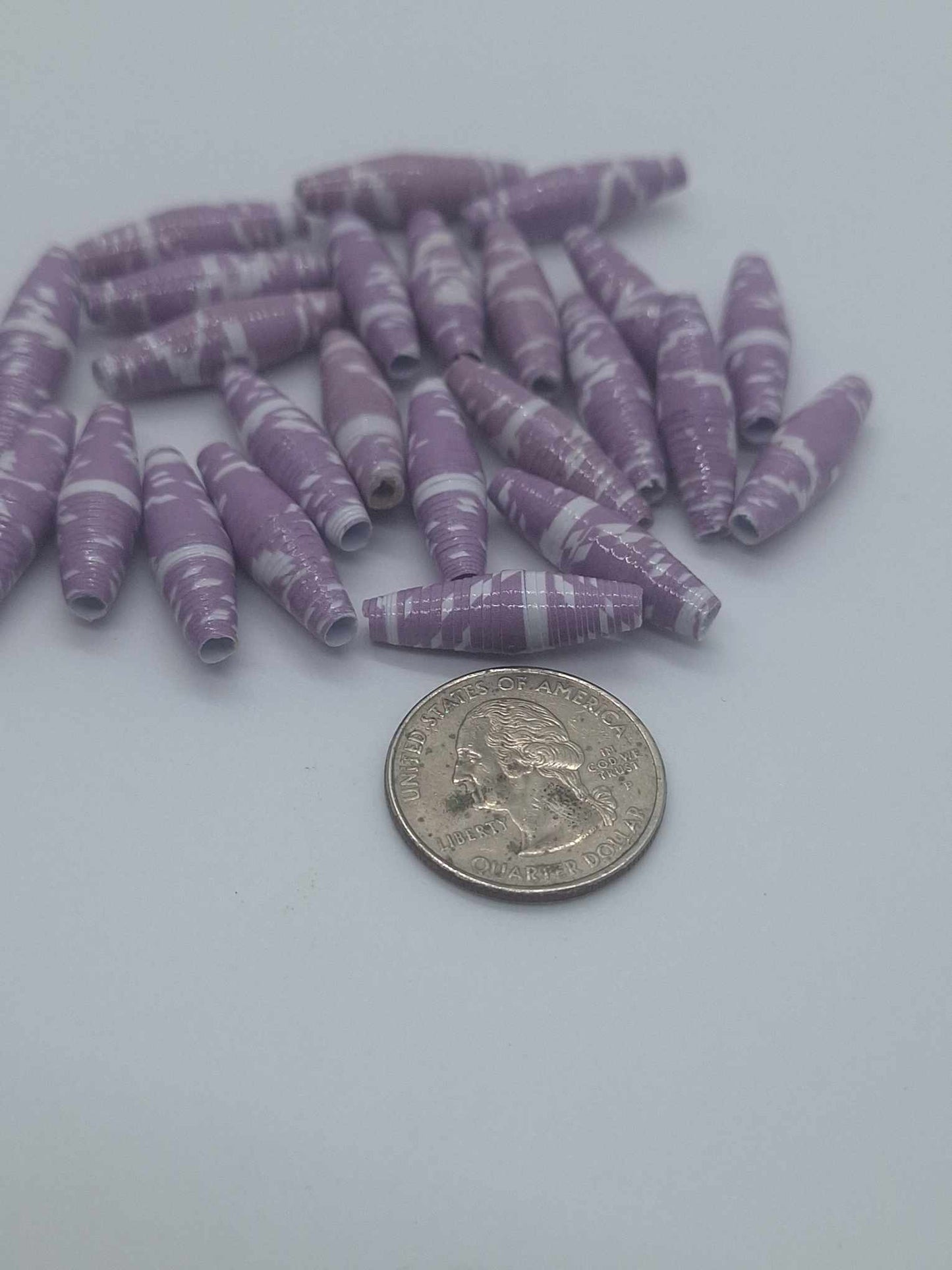 Hand-Rolled Paper Beads – 25-Count Baggies