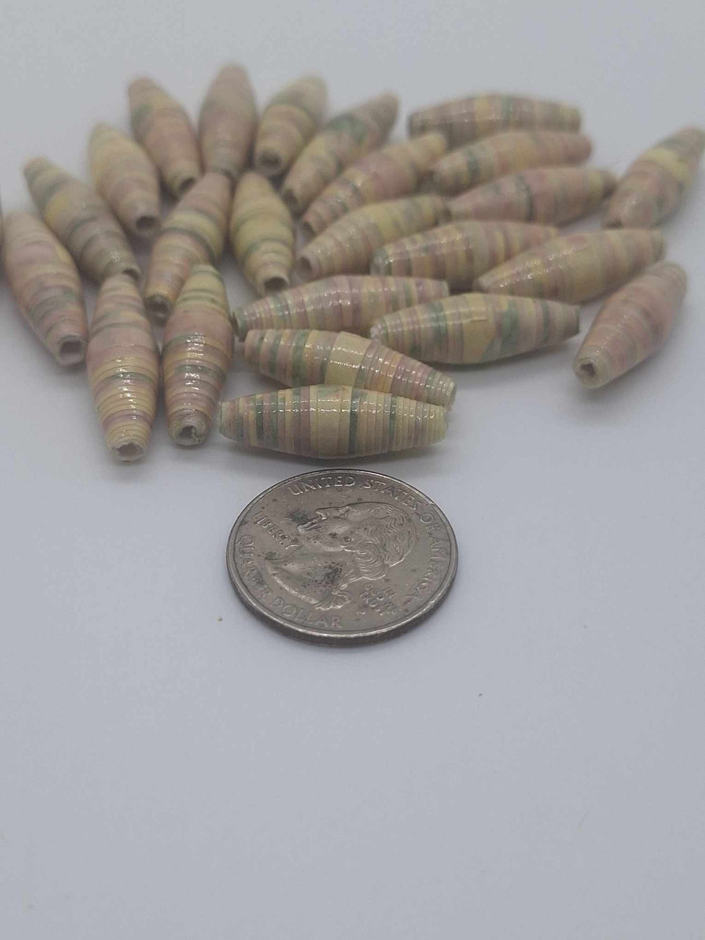 Hand-Rolled Paper Beads – 25-Count Baggies