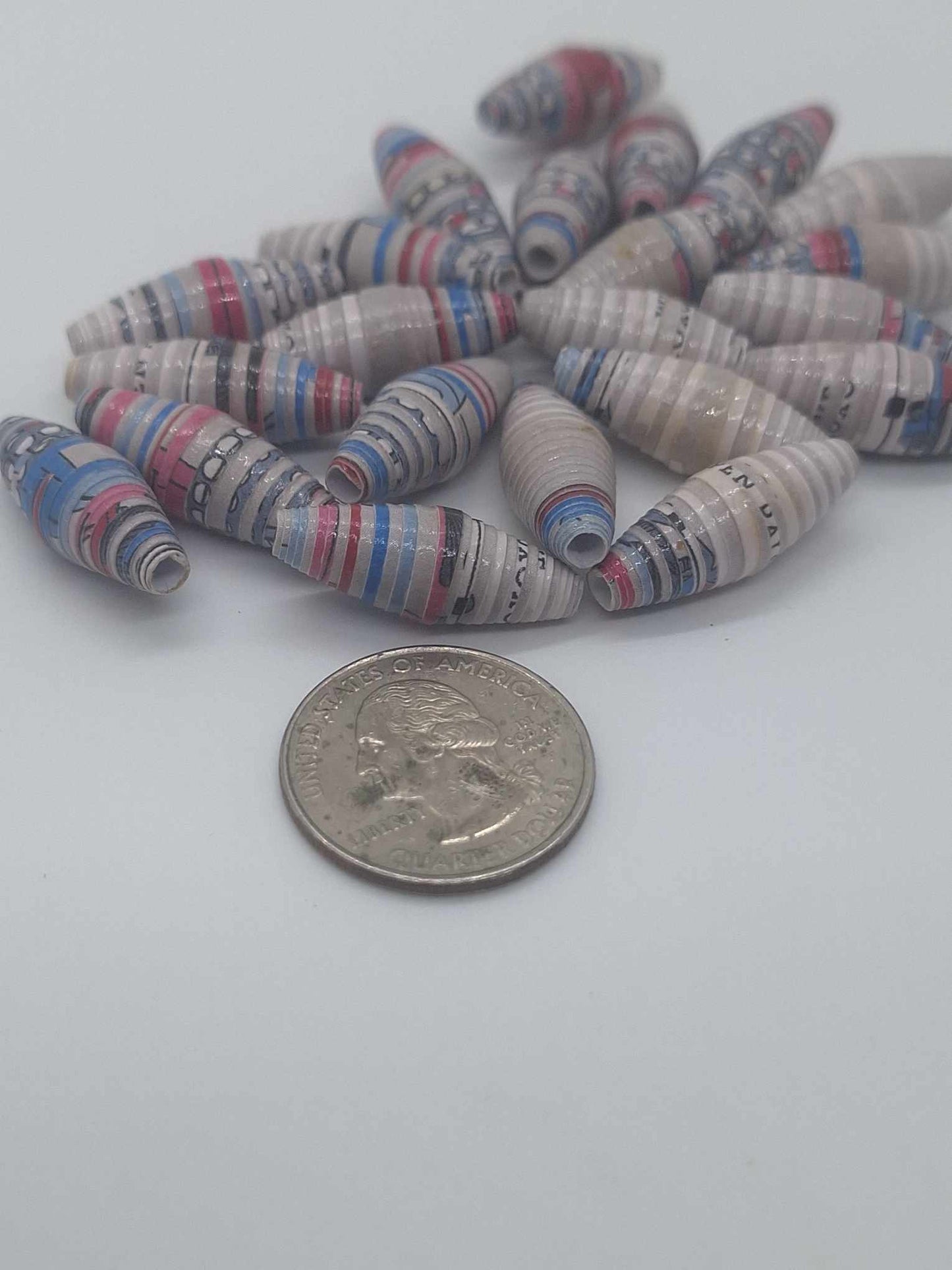 Hand-Rolled Paper Beads – 22-Count Baggies