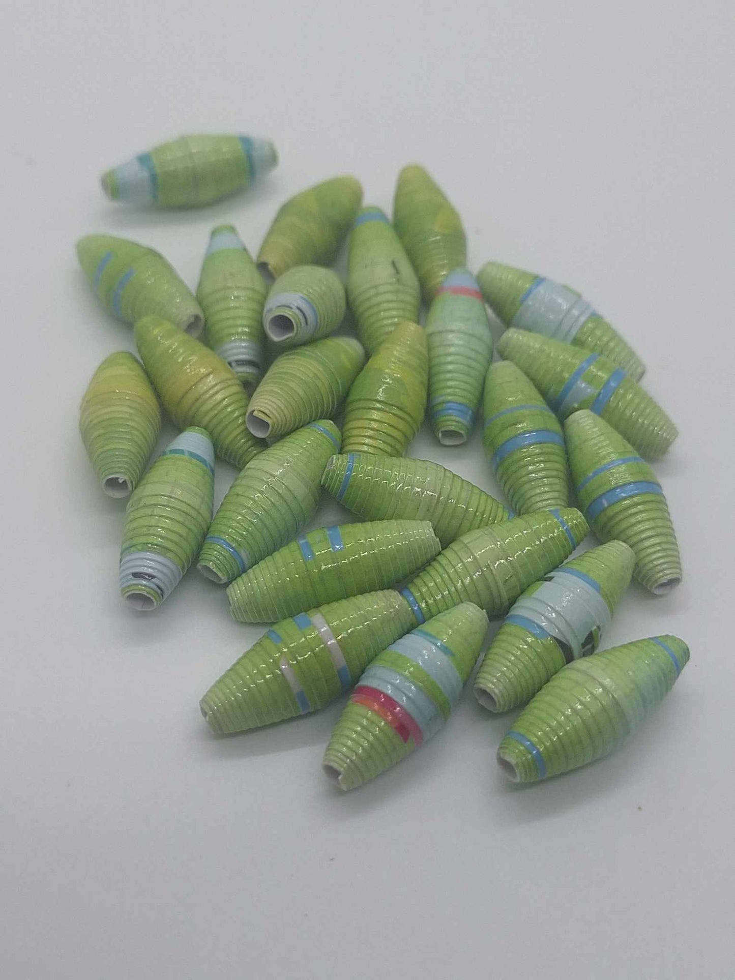 Hand-Rolled Paper Beads – 25-Count Baggies