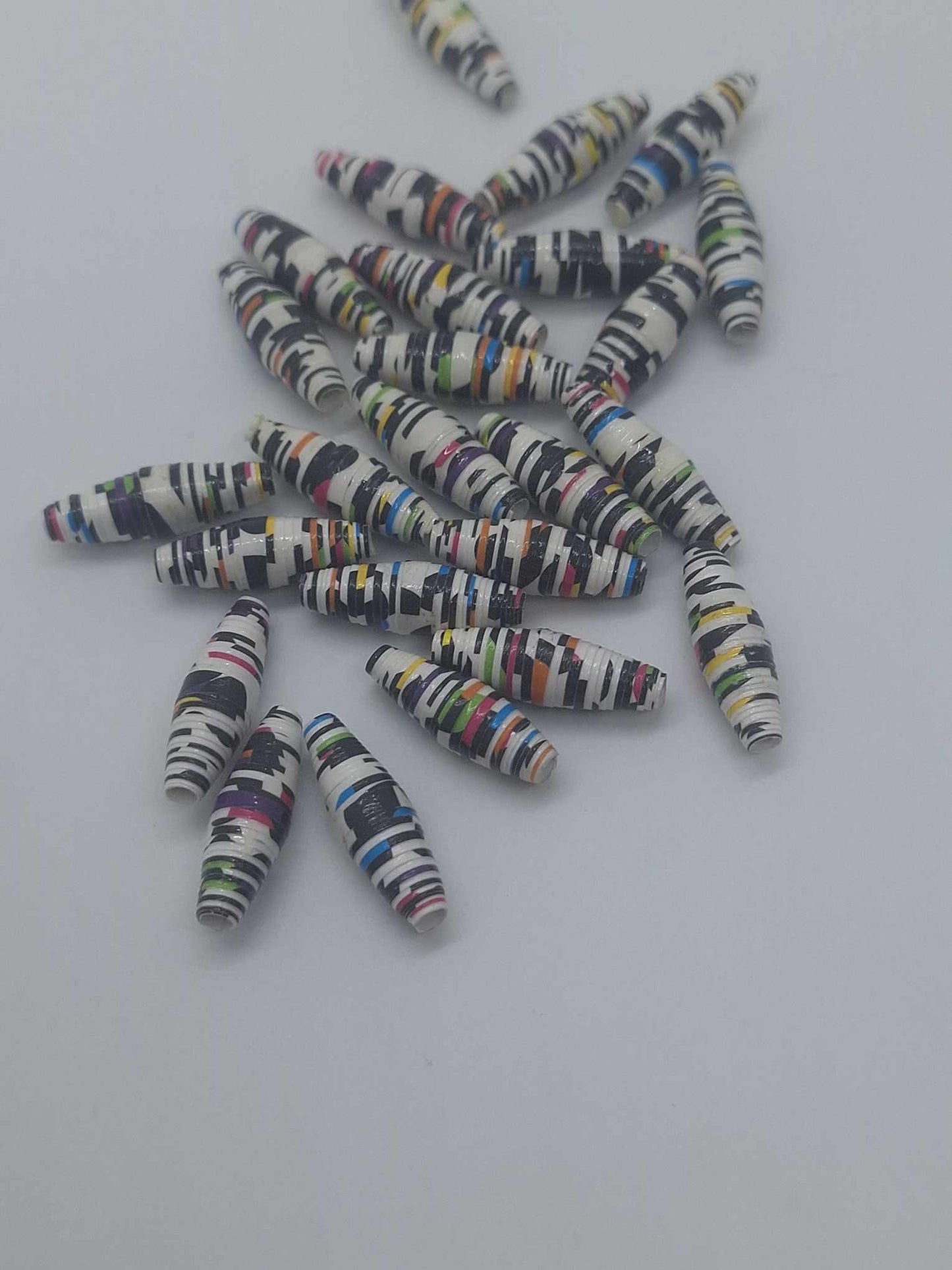 Hand-Rolled Paper Beads – 25-Count Baggies