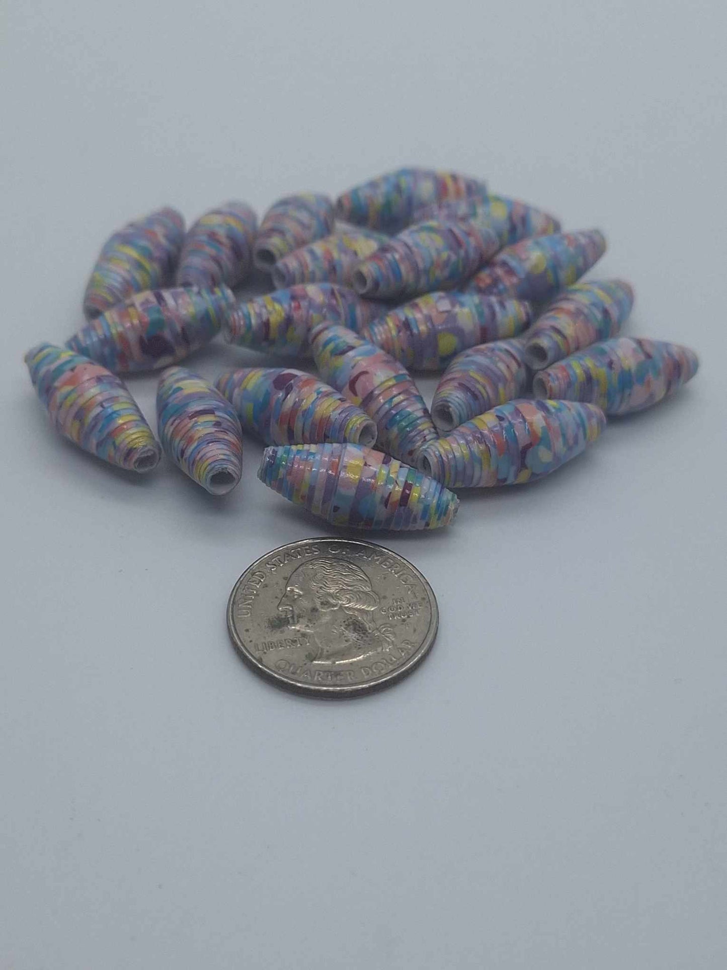Hand-Rolled Paper Beads – 20-Count Baggies