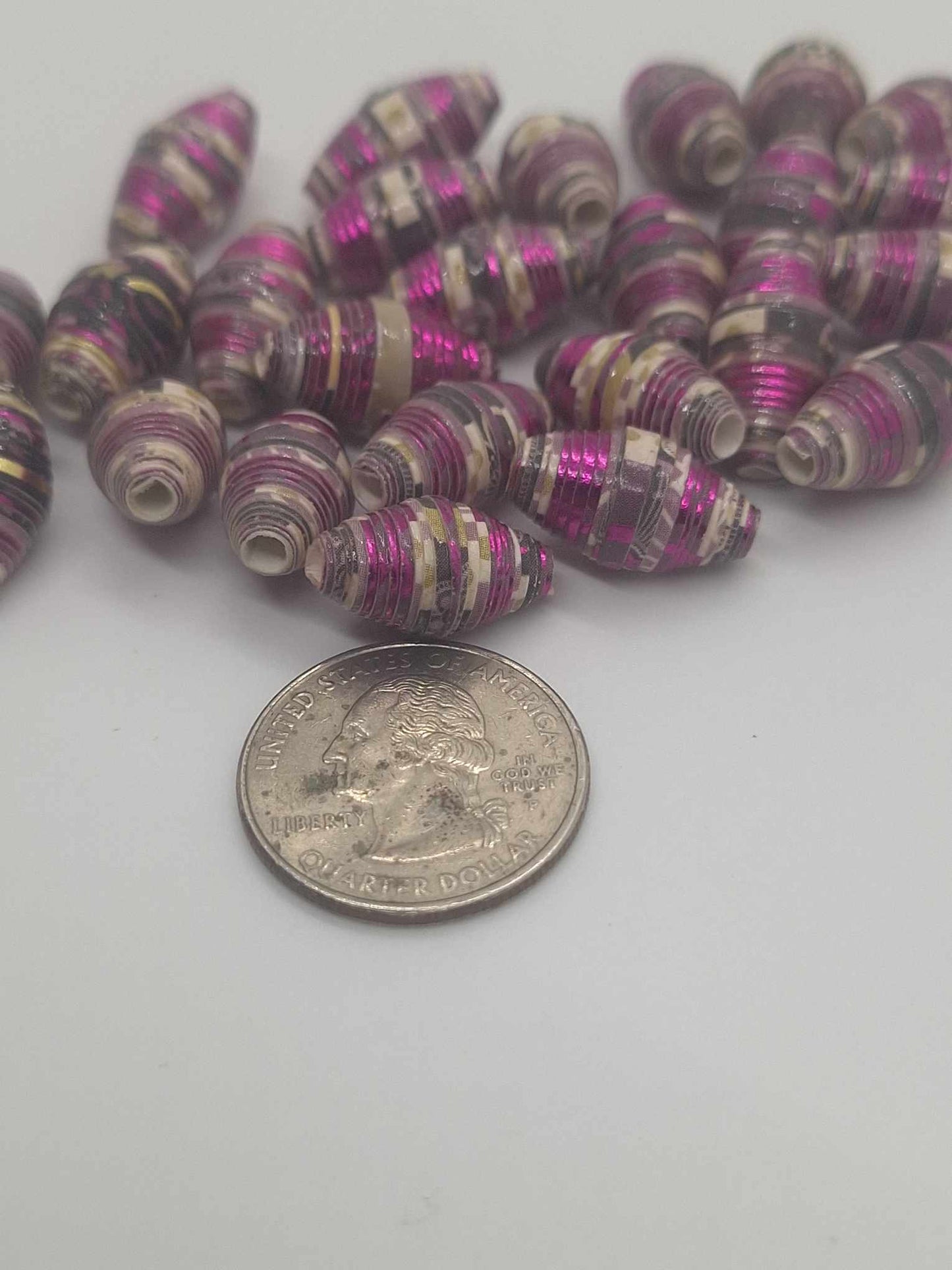 Hand-Rolled Paper Beads – 25-Count Baggies
