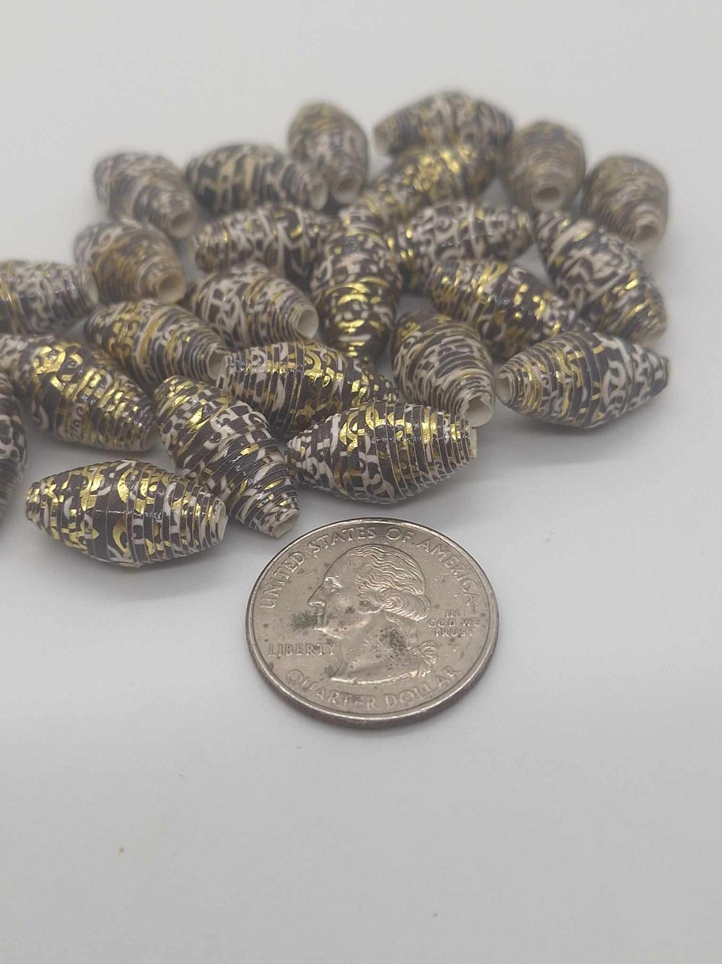 Hand-Rolled Paper Beads – 25-Count Baggies