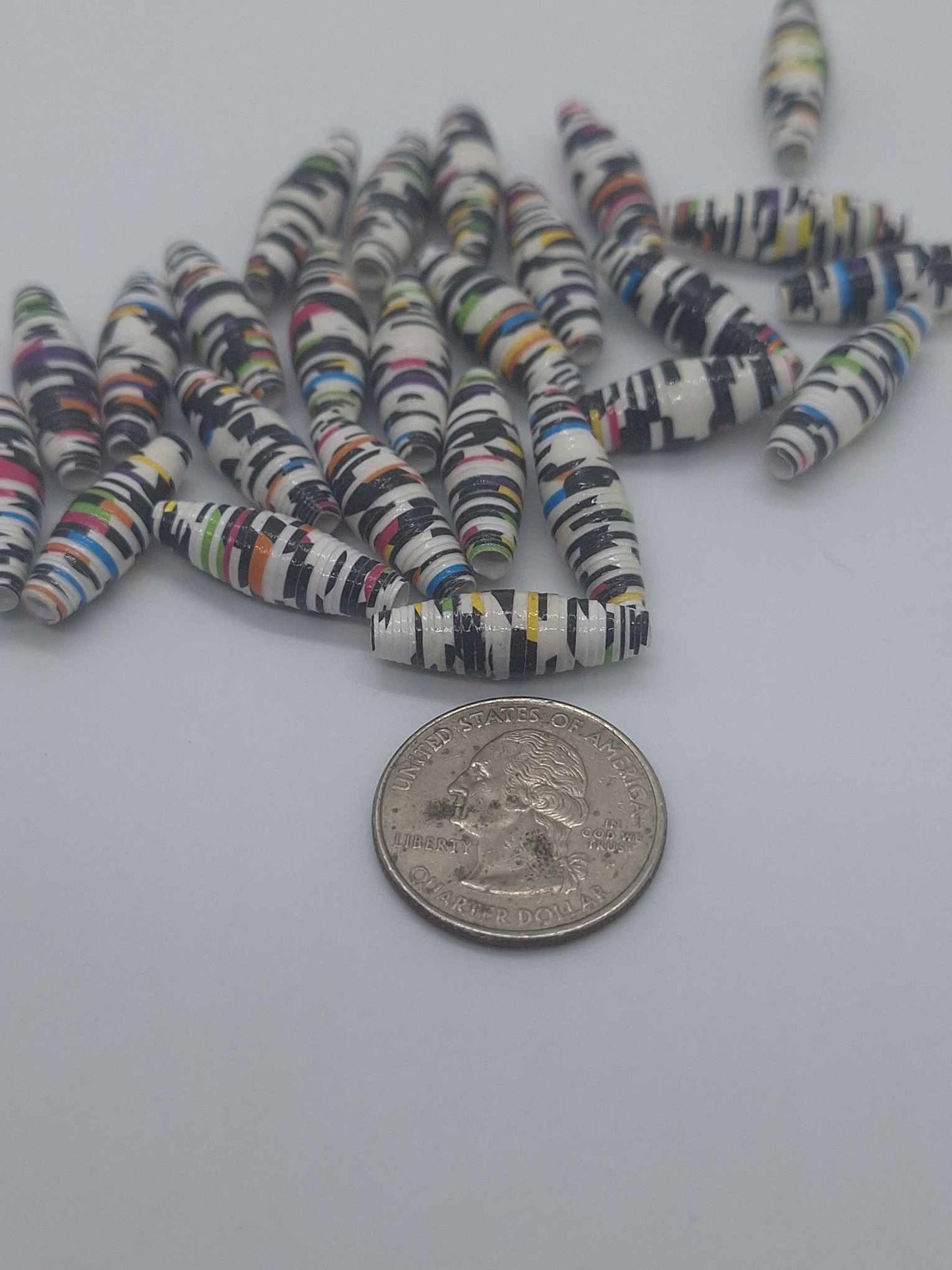 Hand-Rolled Paper Beads – 25-Count Baggies