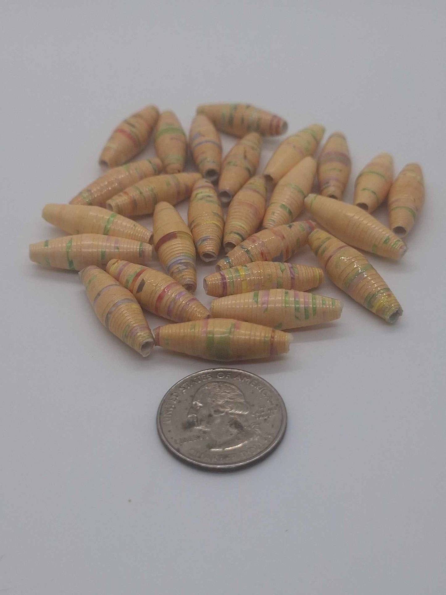 Hand-Rolled Paper Beads – 25-Count Baggies