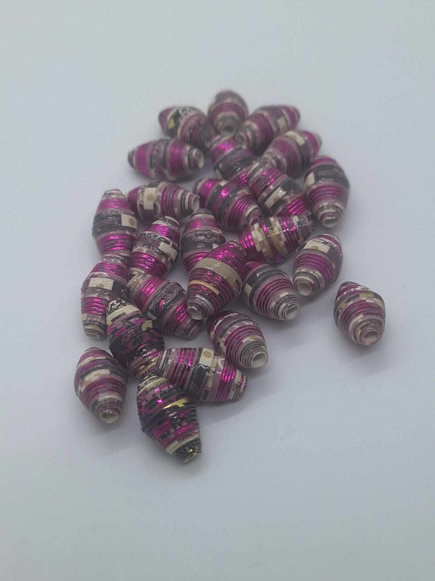 Hand-Rolled Paper Beads – 25-Count Baggies