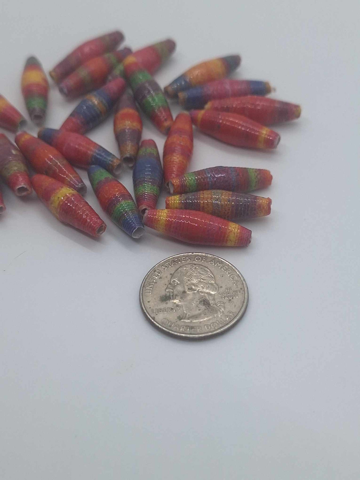 Hand-Rolled Paper Beads – 25-Count Baggies