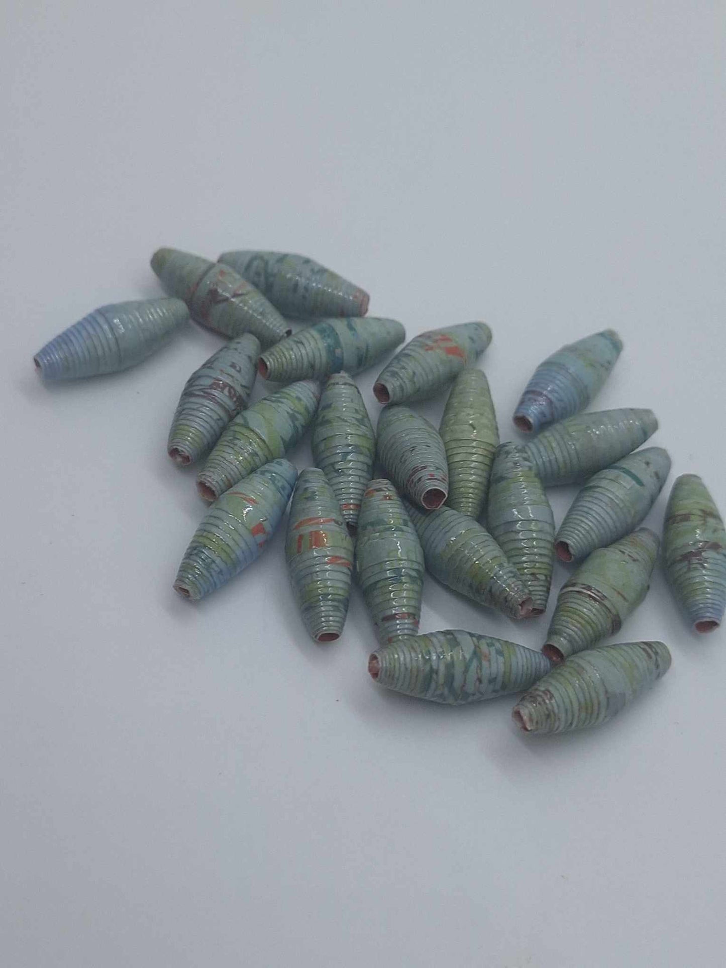 Hand-Rolled Paper Beads – 22-Count Baggies