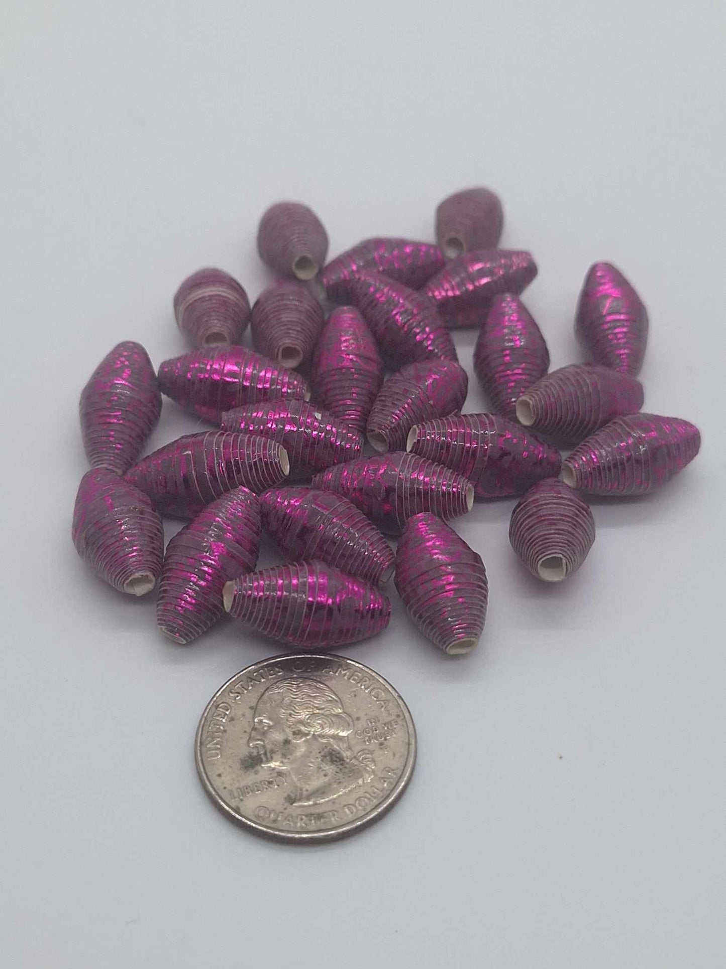 Hand-Rolled Paper Beads – 25-Count Baggies