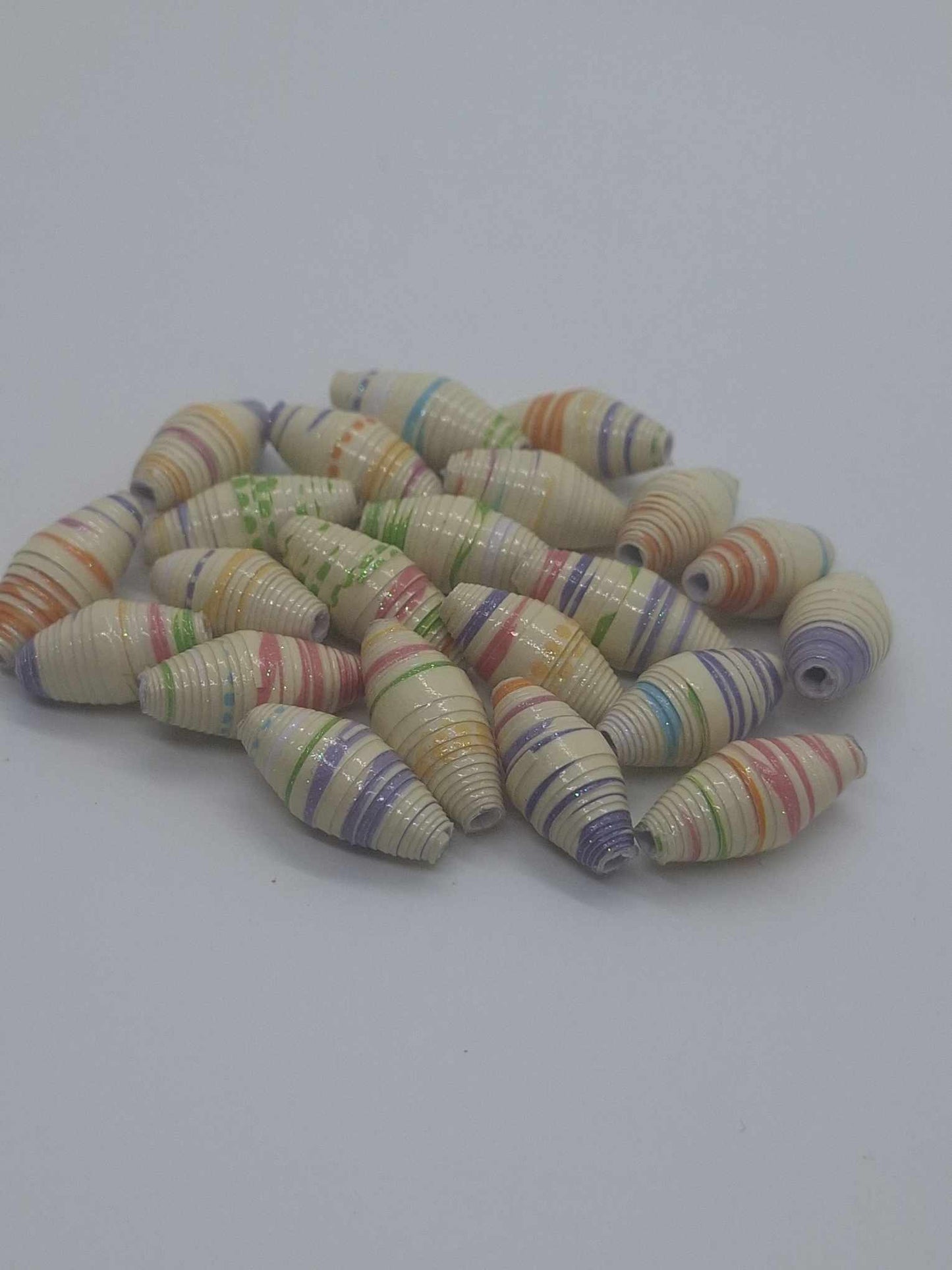 Hand-Rolled Paper Beads – 22-Count Baggies