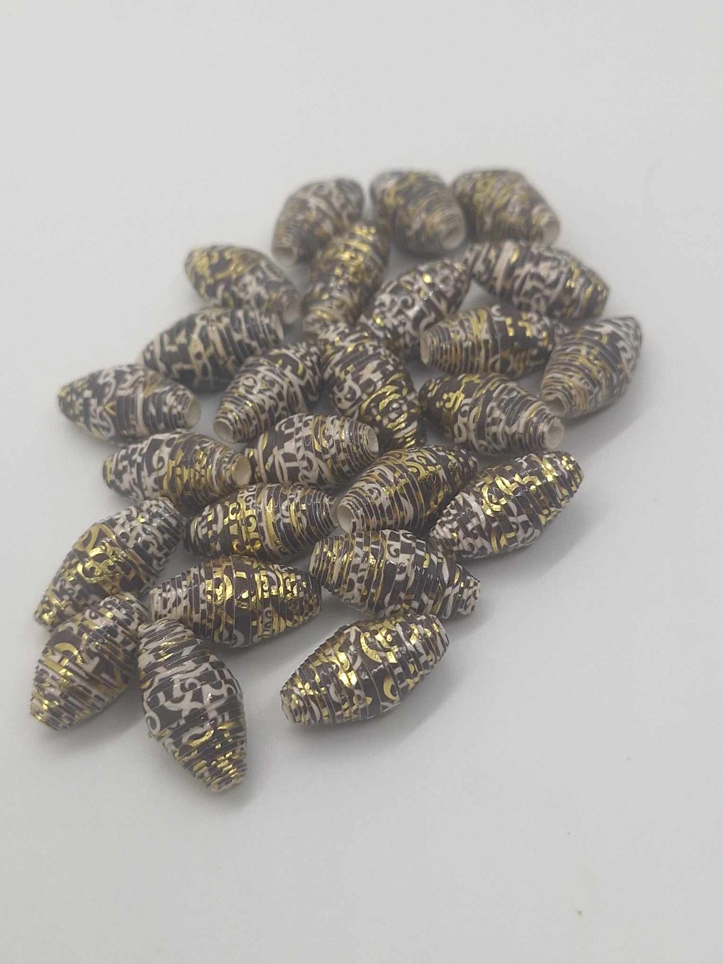 Hand-Rolled Paper Beads – 25-Count Baggies