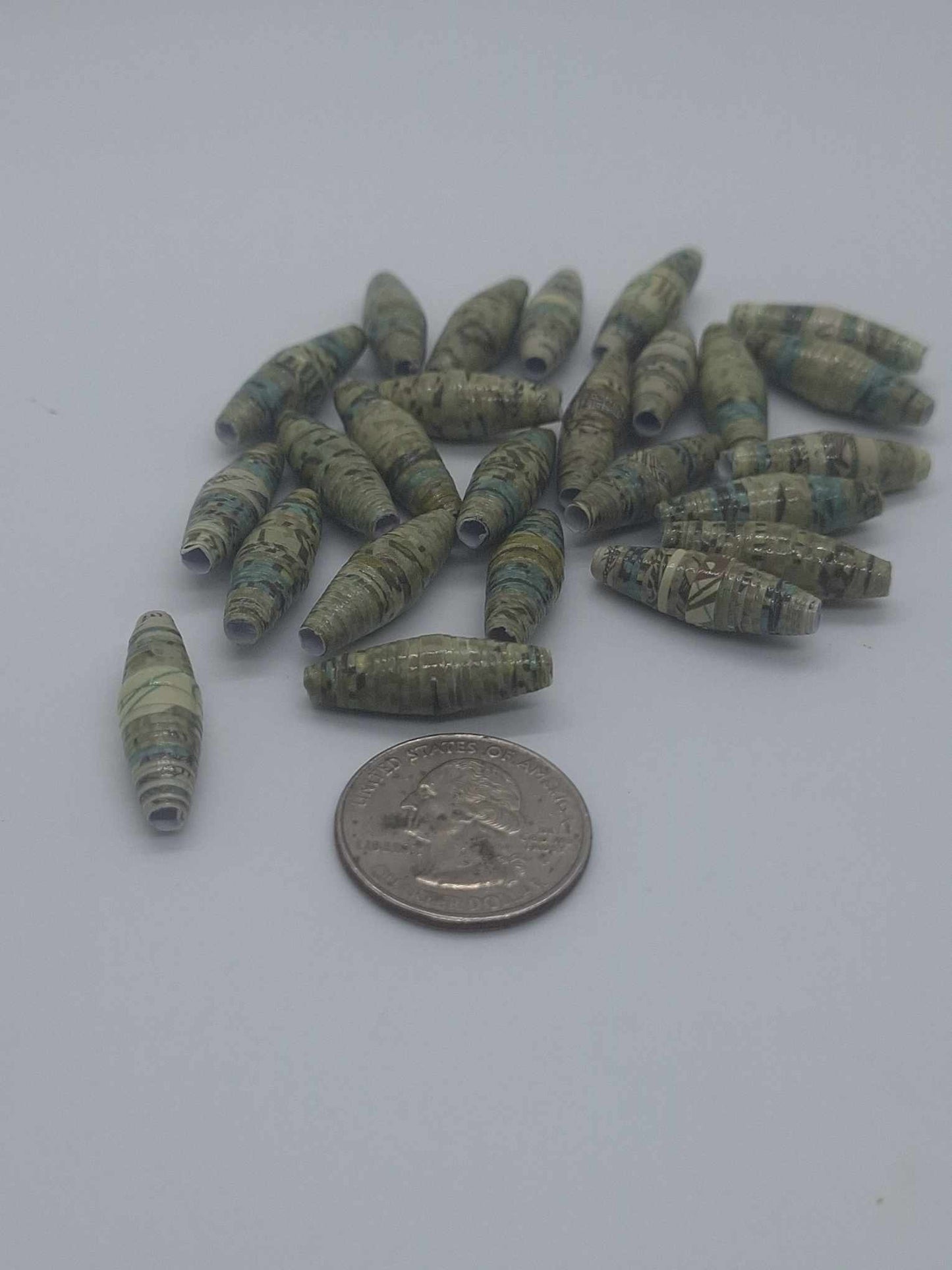 Hand-Rolled Paper Beads – 25-Count Baggies