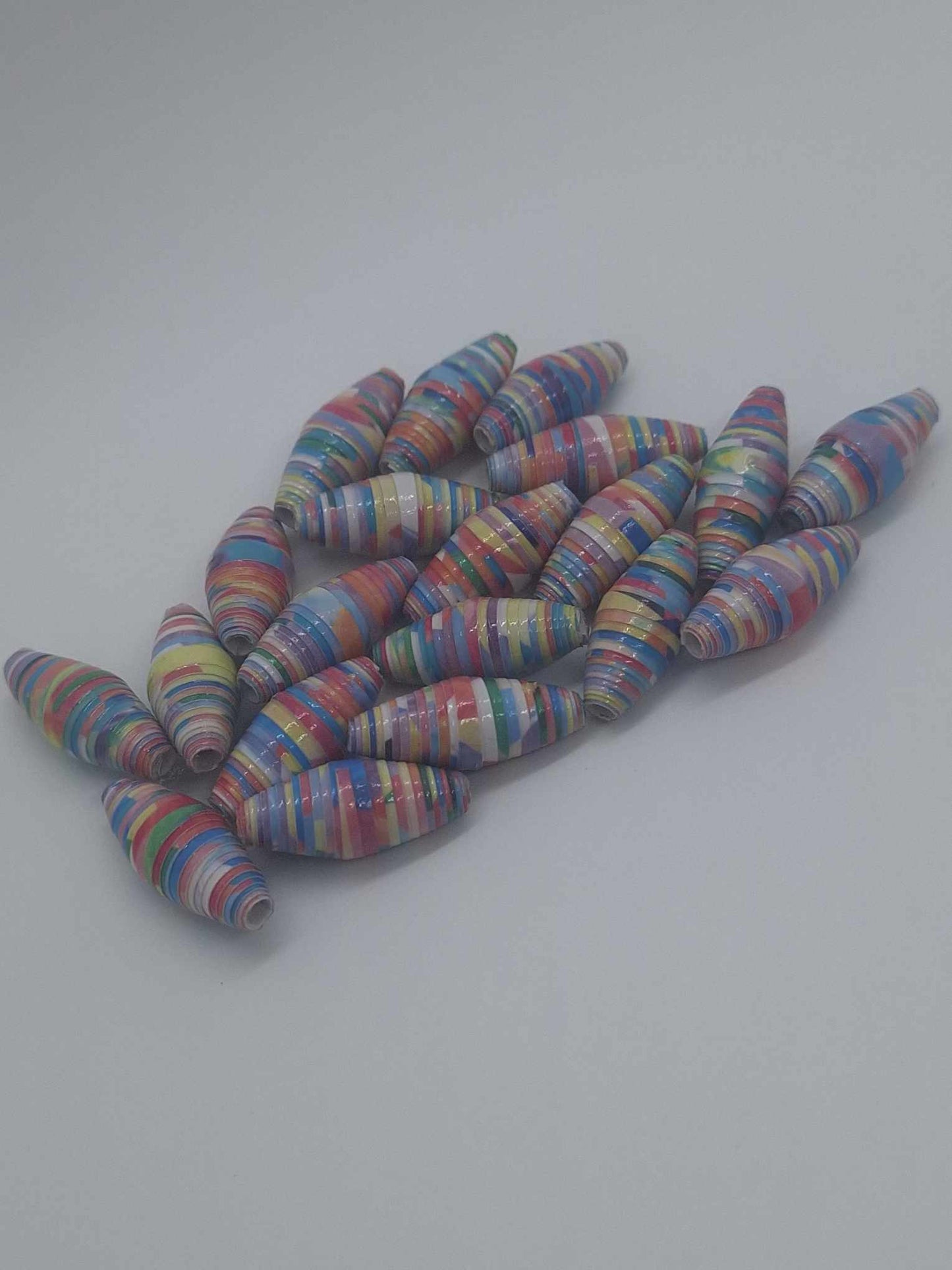 Hand-Rolled Paper Beads – 20-Count Baggies