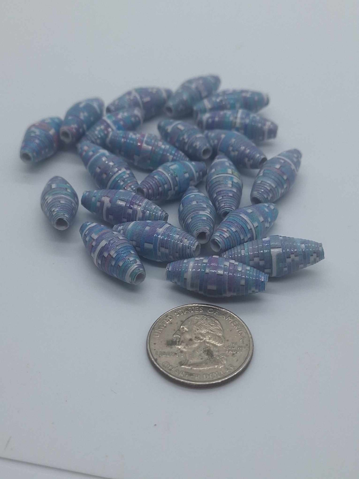 Hand-Rolled Paper Beads – 22-Count Baggies