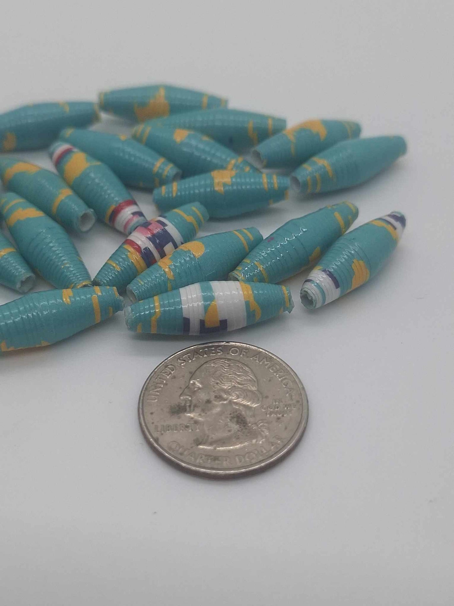 Hand-Rolled Paper Beads – 22-Count Baggies