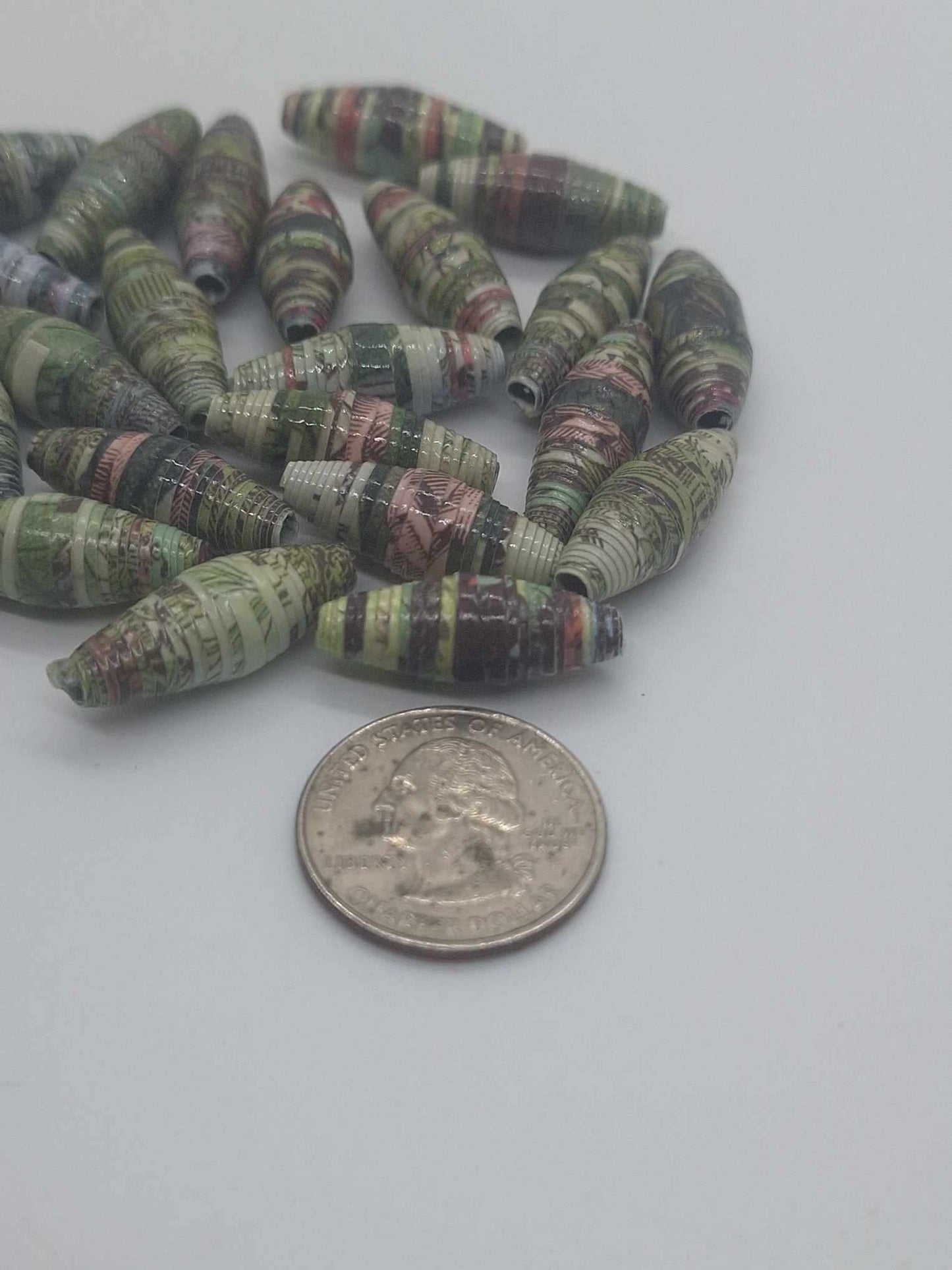 Hand-Rolled Paper Beads – 25-Count Baggies