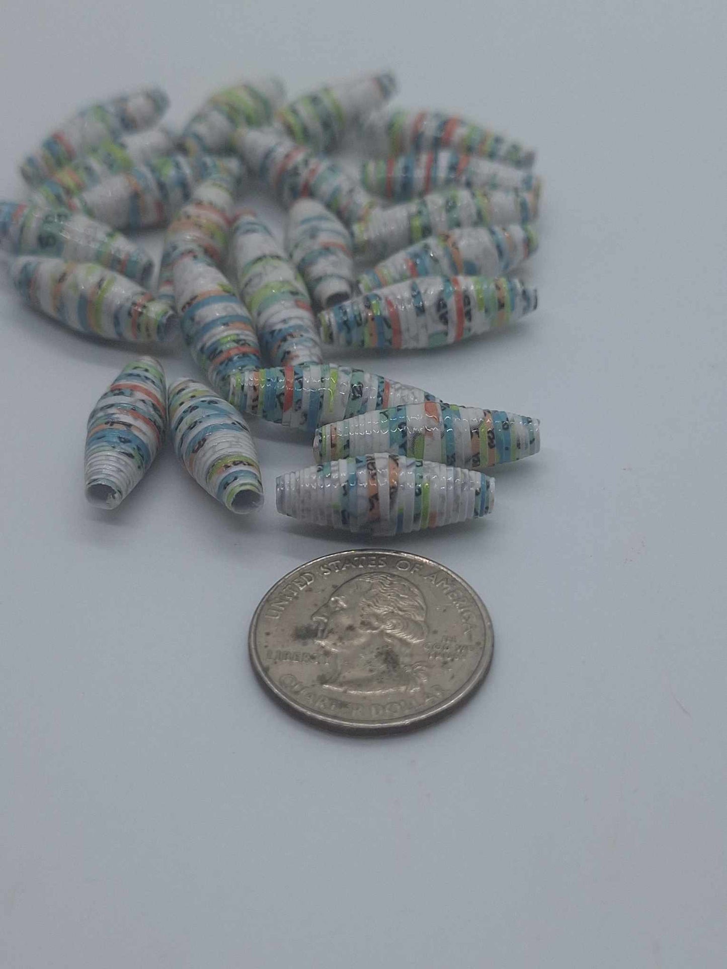 Hand-Rolled Paper Beads – 22-Count Baggies