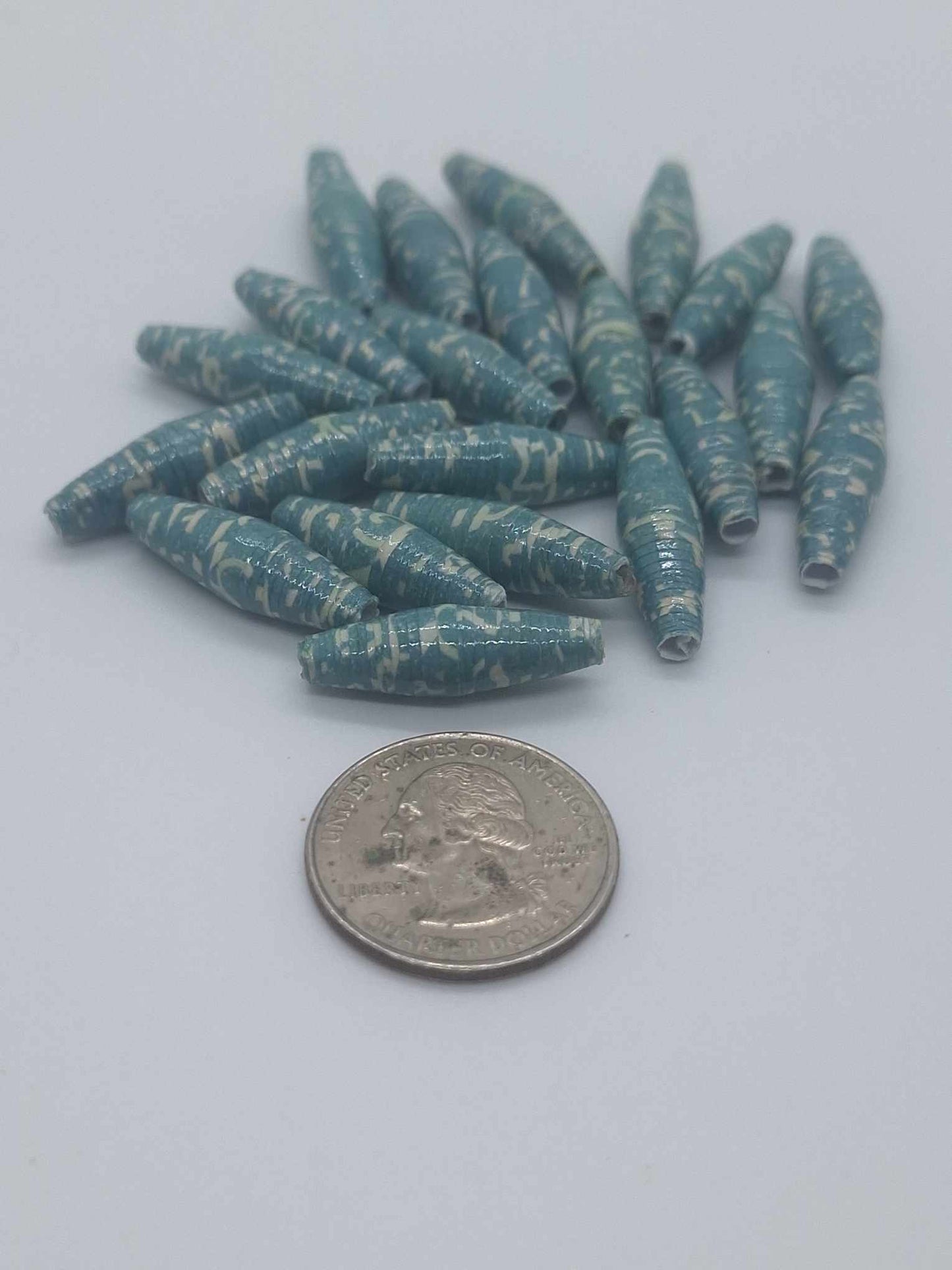 Hand-Rolled Paper Beads – 22-Count Baggies