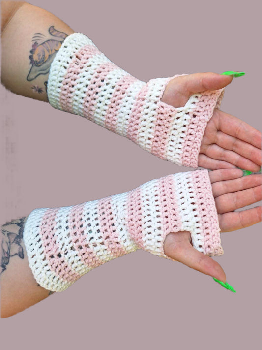 Mango Calcite Striped Arm Warmers