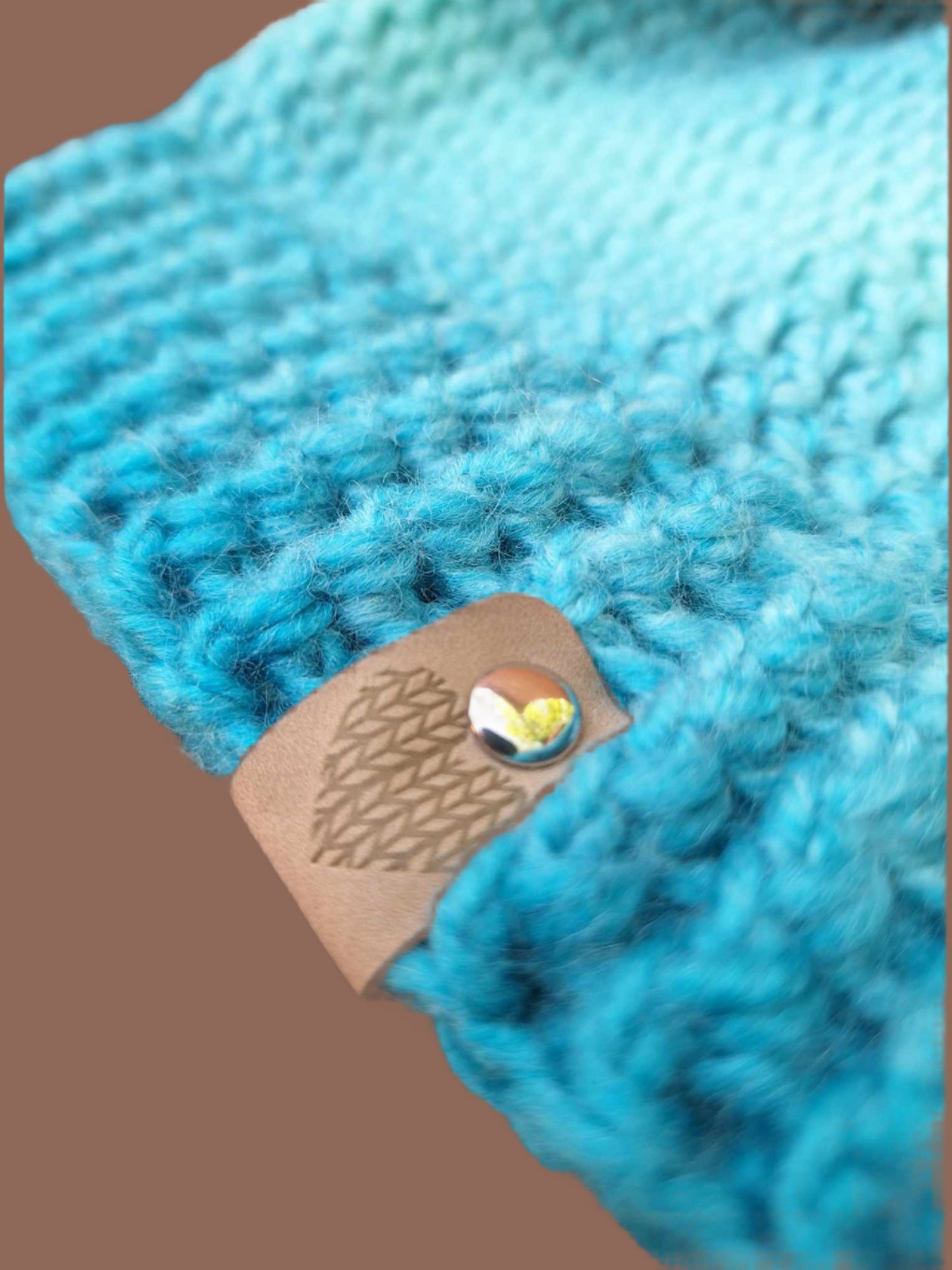 Aqua Aura Quartz Slouch Beanie