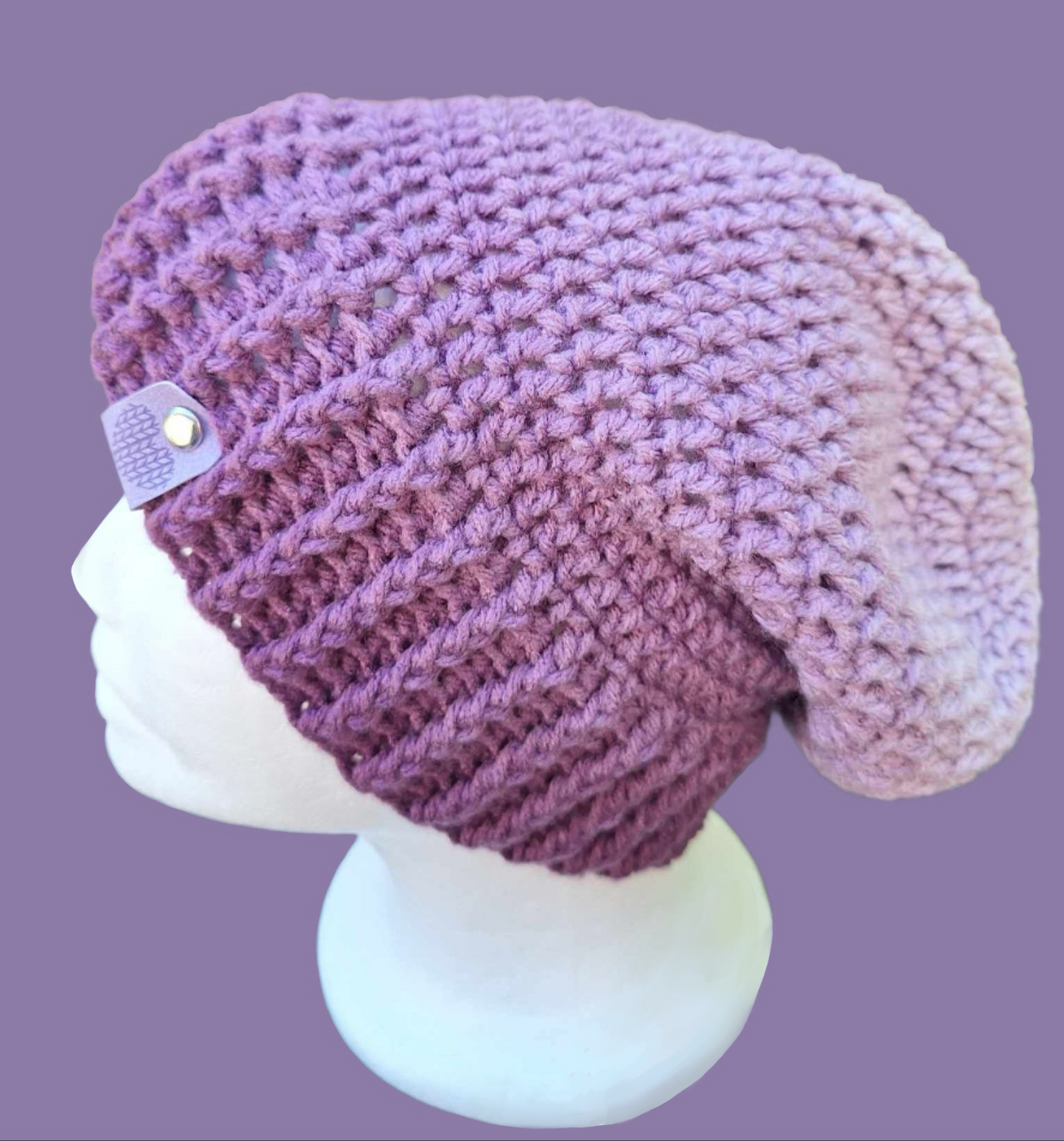 Amethyst Slouch Beanie.