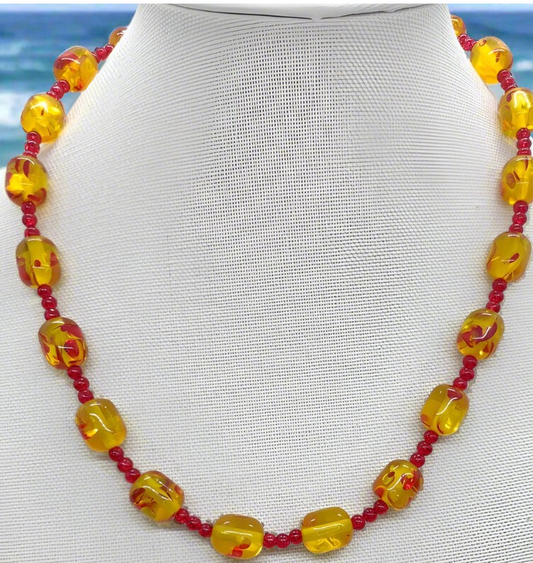 Goleta Beach Park Resin Necklace