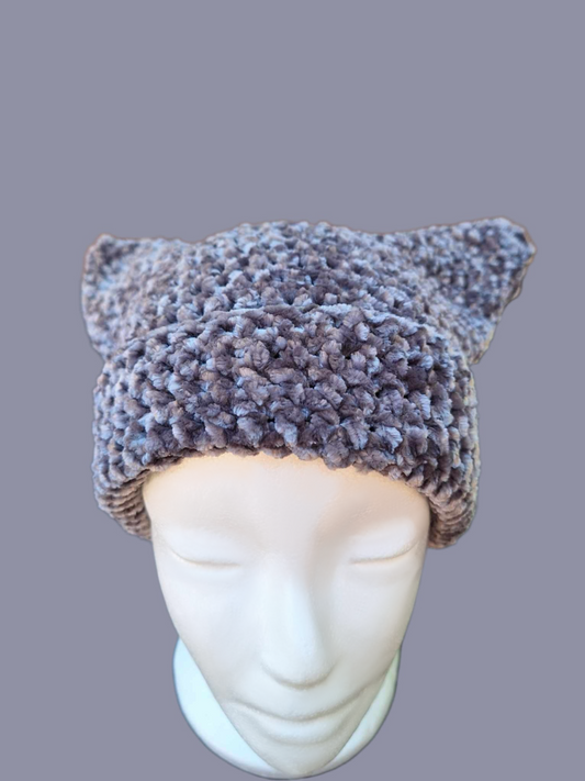 Hematite Plush Slouch Hat