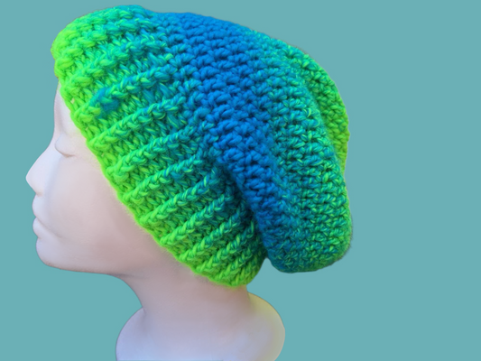 Chrysocolla Malachite Slouch Beanie