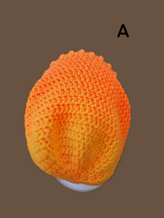 Orange Fire Opal Slouch Beanie