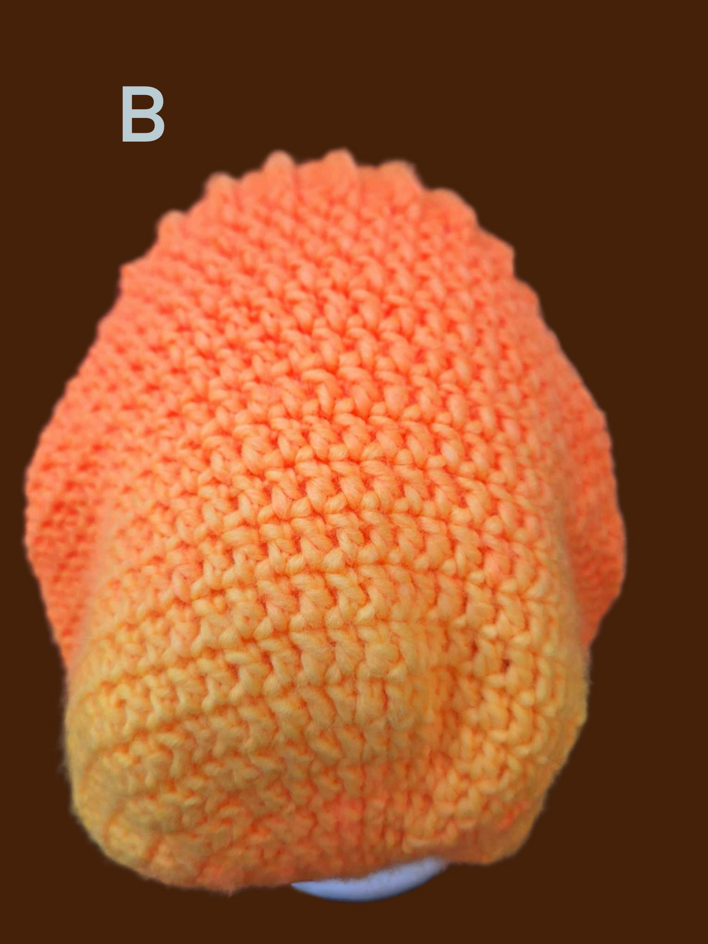 Orange Fire Opal Slouch Beanie