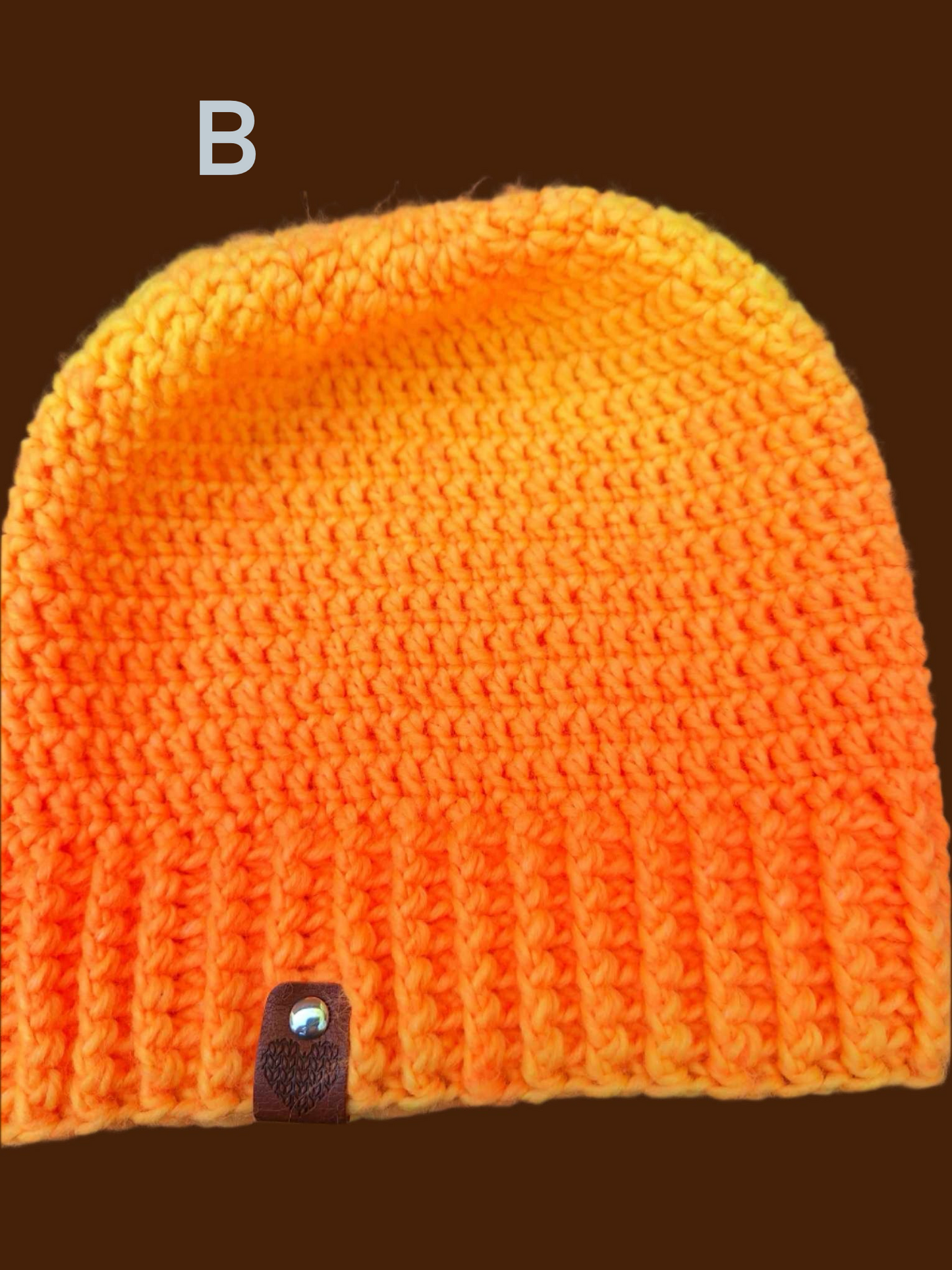 Orange Fire Opal Slouch Beanie
