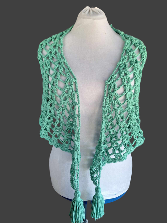 Turquoise Crochet Wrap